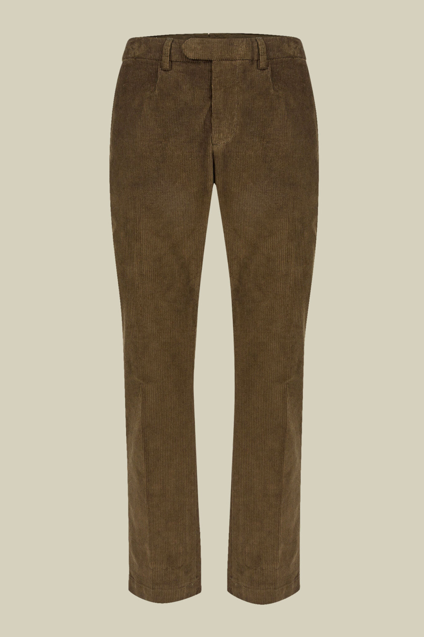 Herrenhose mit Bundfalten aus breit geripptem Cordsamt in normaler Passform image number 4