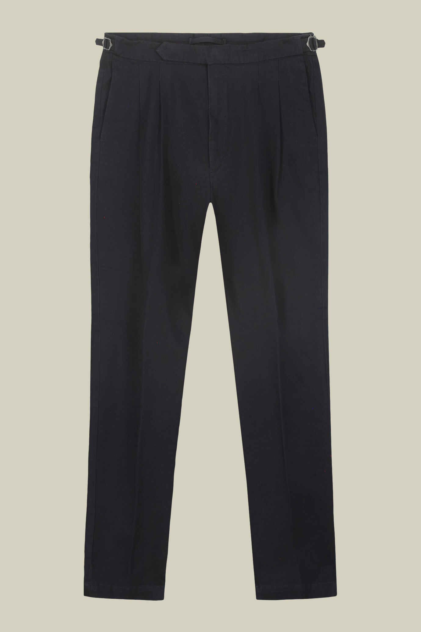 Men's heavy canvas trousers with double pinces and comfort fit image number 4