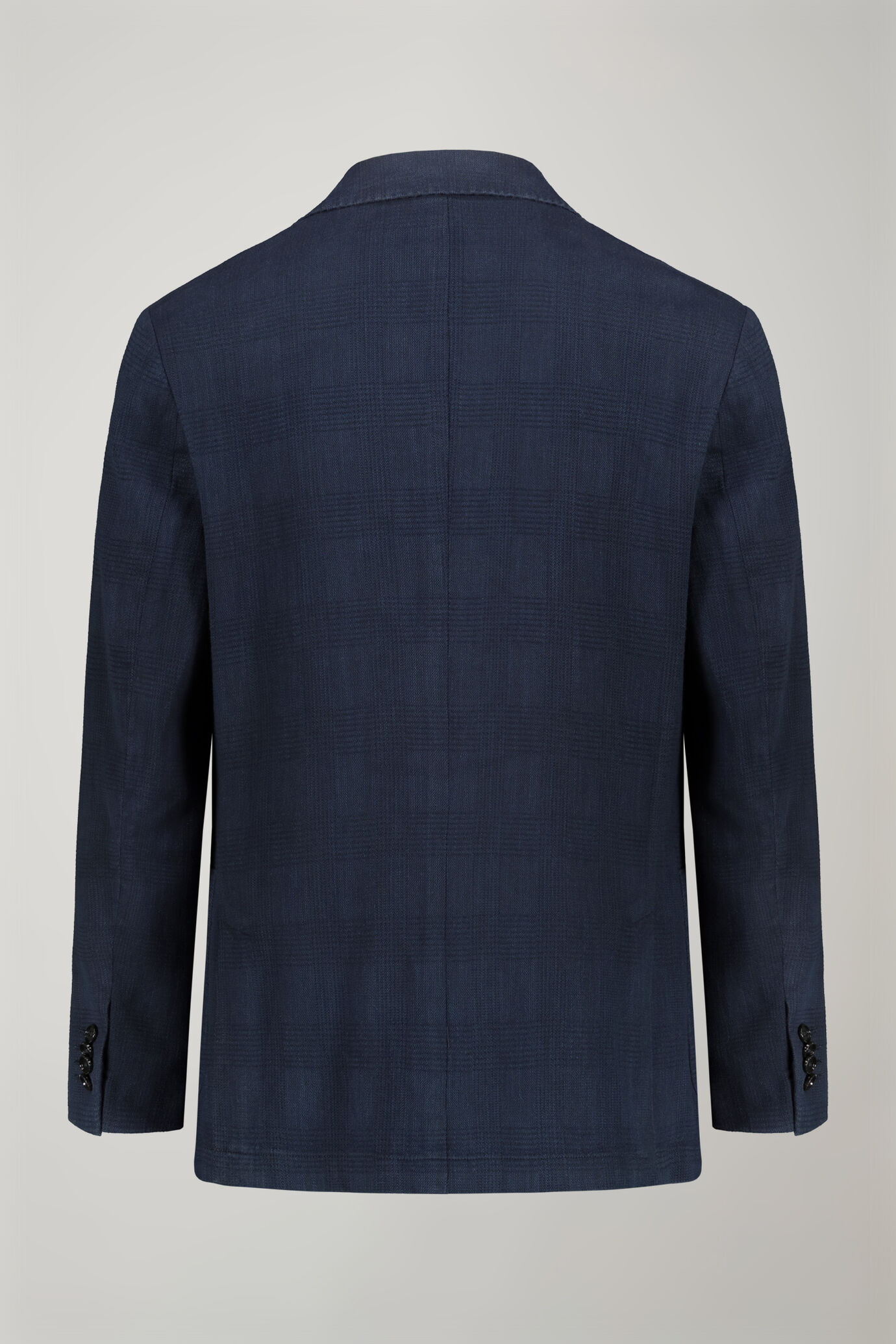 Men’s unlined single-breasted blazer with patch pockets Prince of Wales design regular fit image number 5