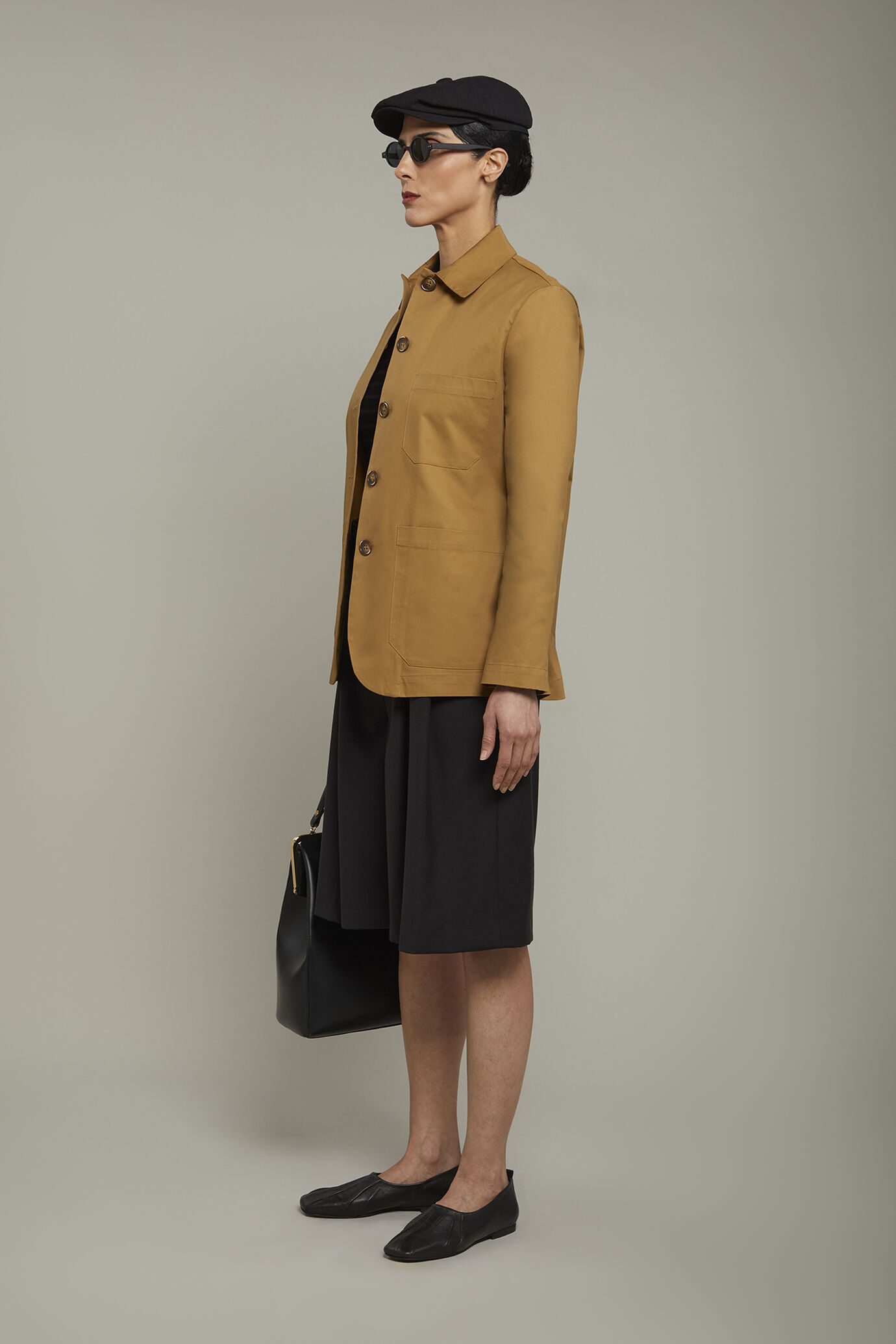 Giacca donna 100% cotone tasche a toppa regular fit image number 1