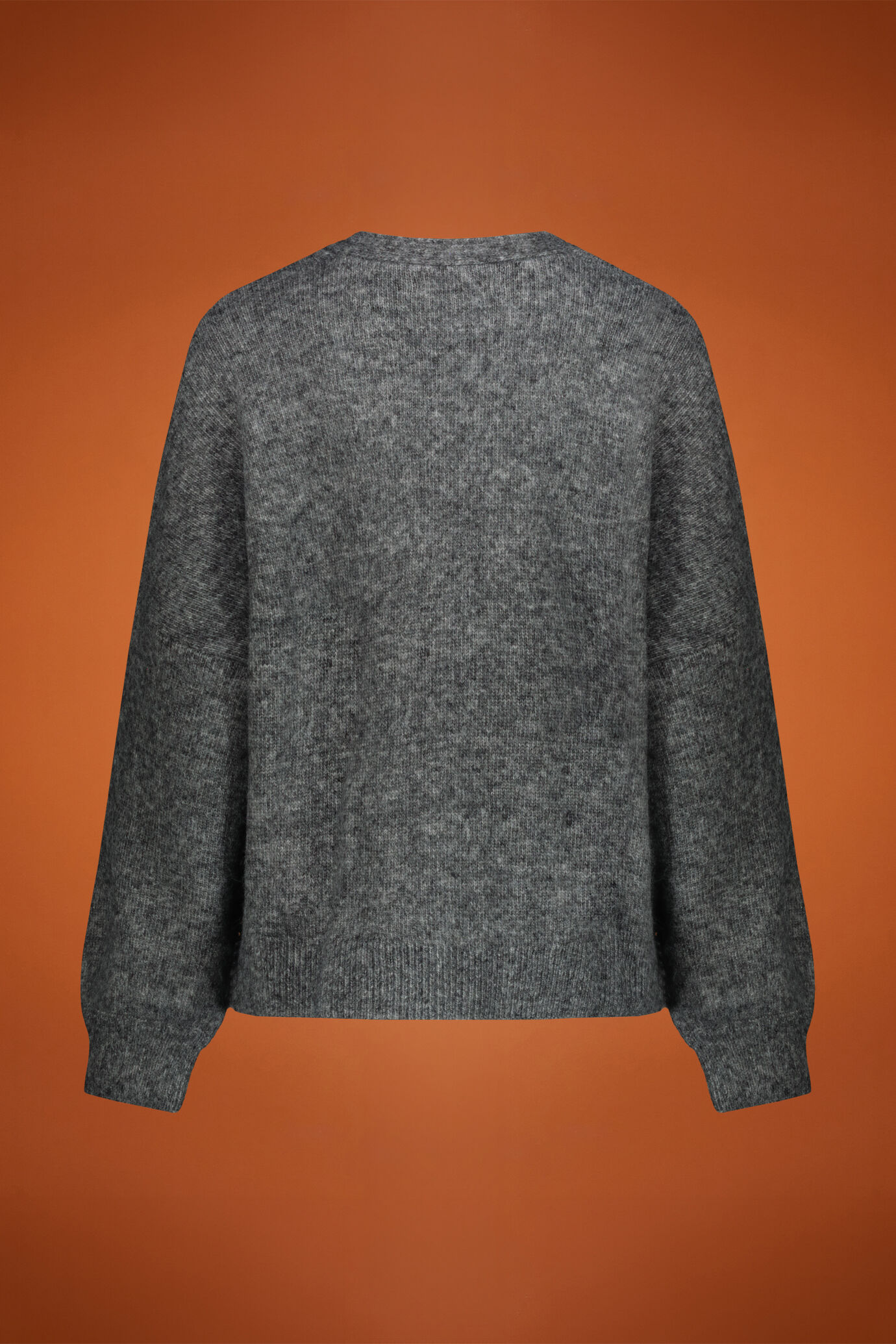 Cardigan donna scollo a V misto lana image number 1