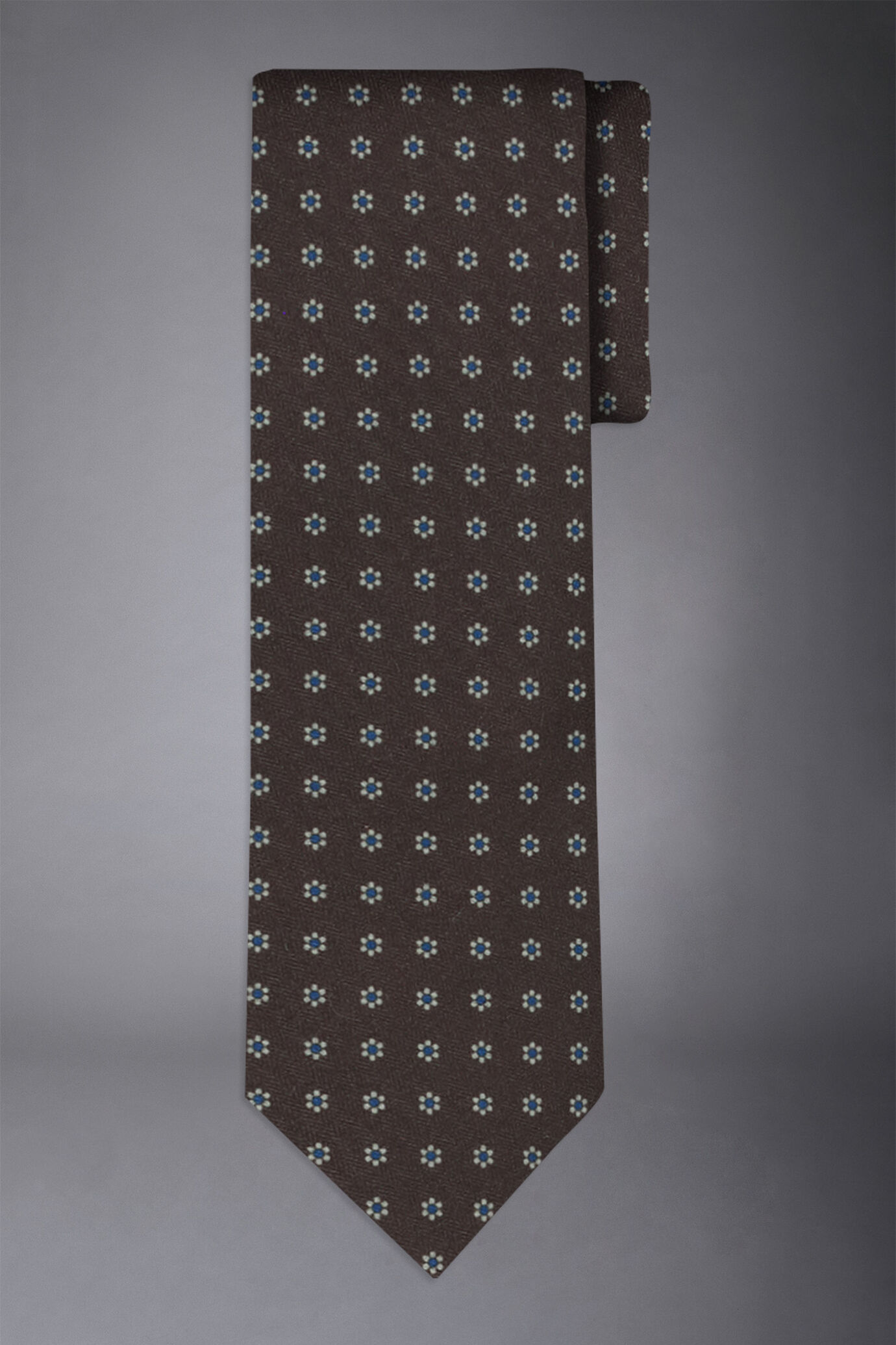 Men's micro pattern wool blend tie image number 0