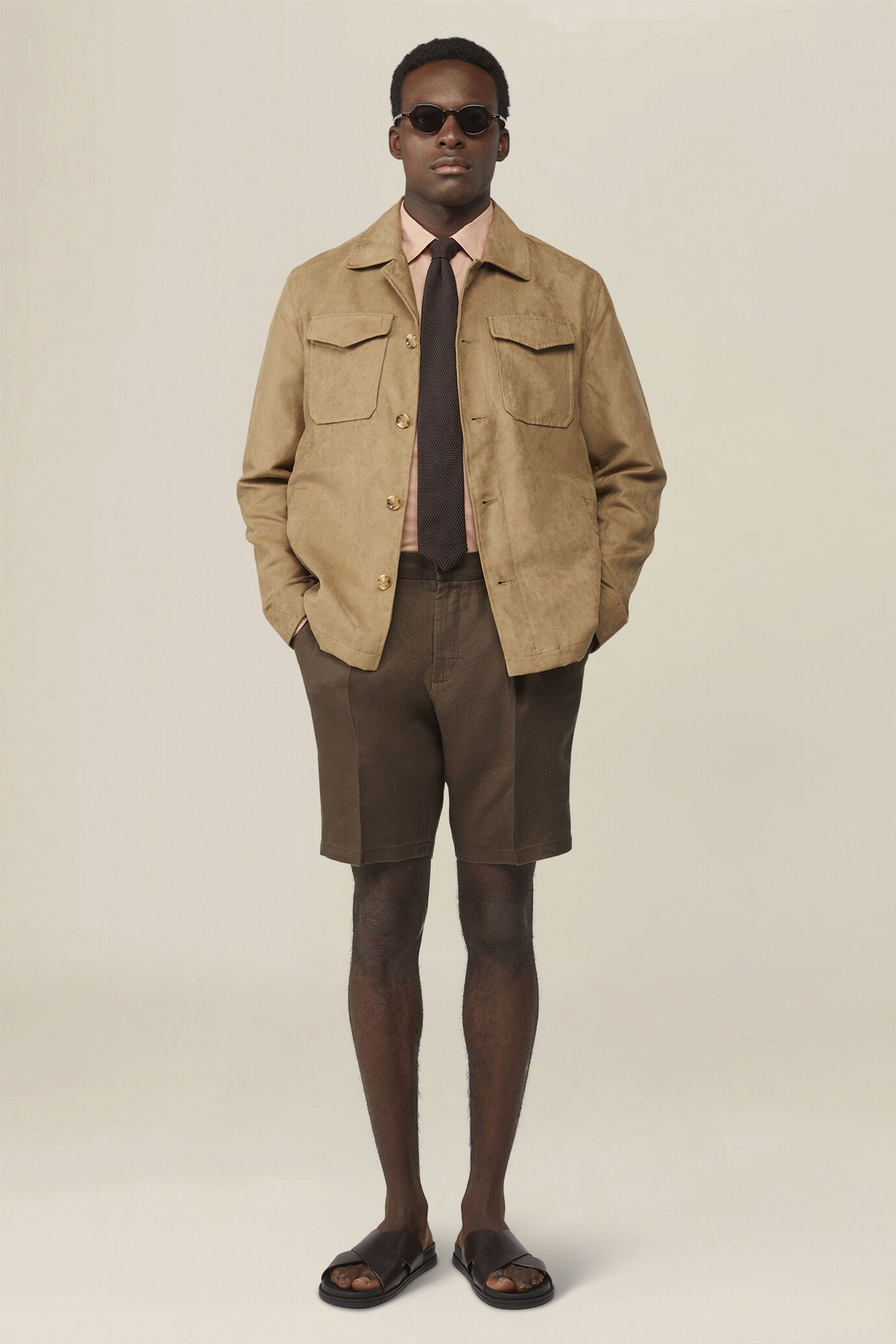 Bermuda homme 100 % lin coupe classique image number 0