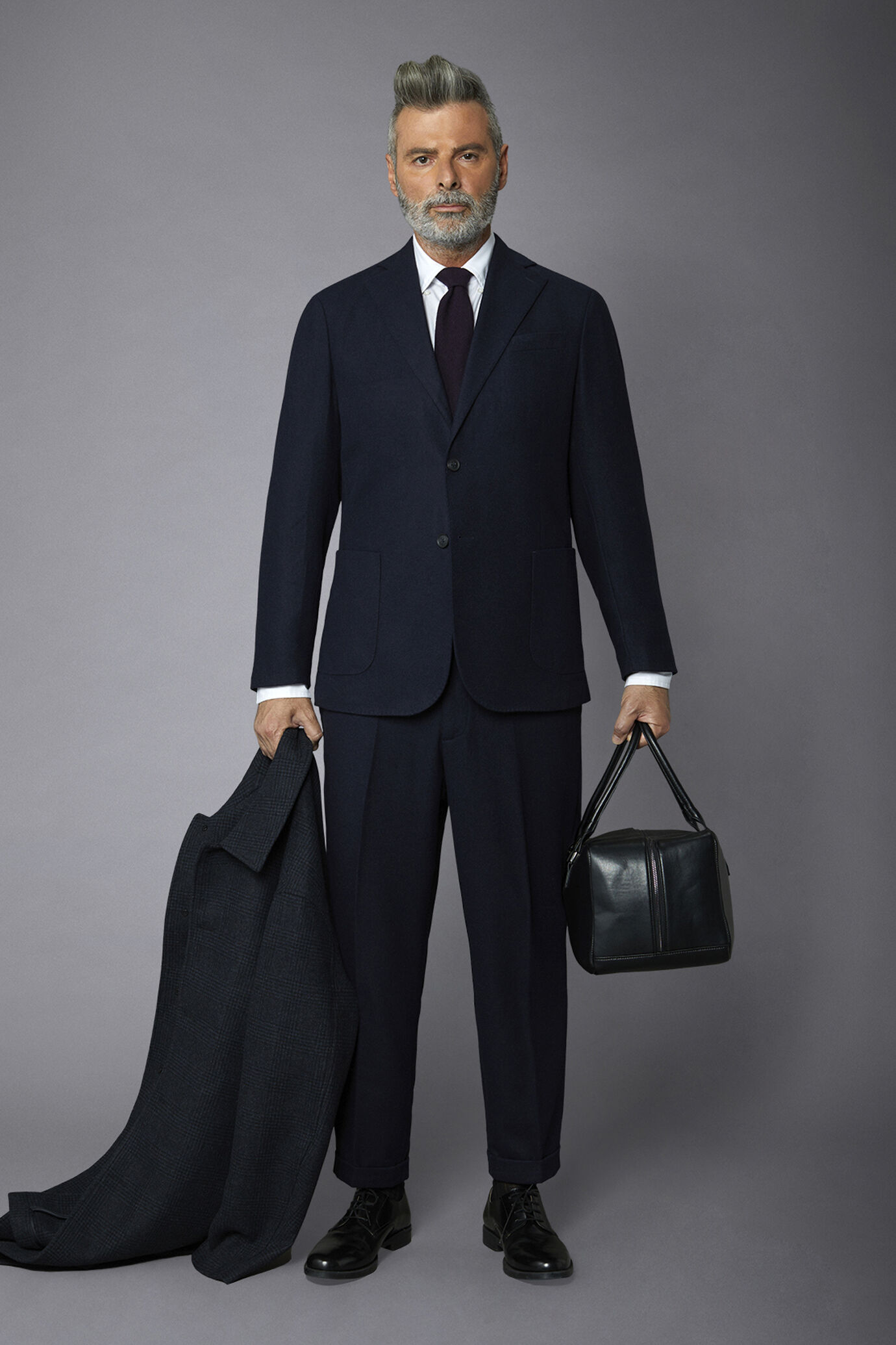 Giacca uomo monopetto misto lana regular fit image number 0
