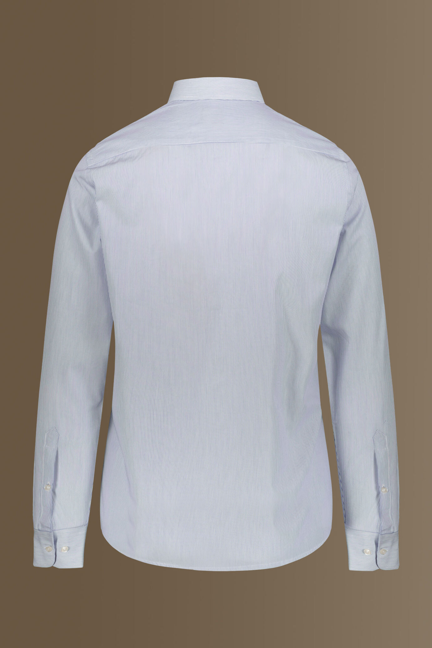 Camicia classica uomo collo francese tinto filo a righe image number 4