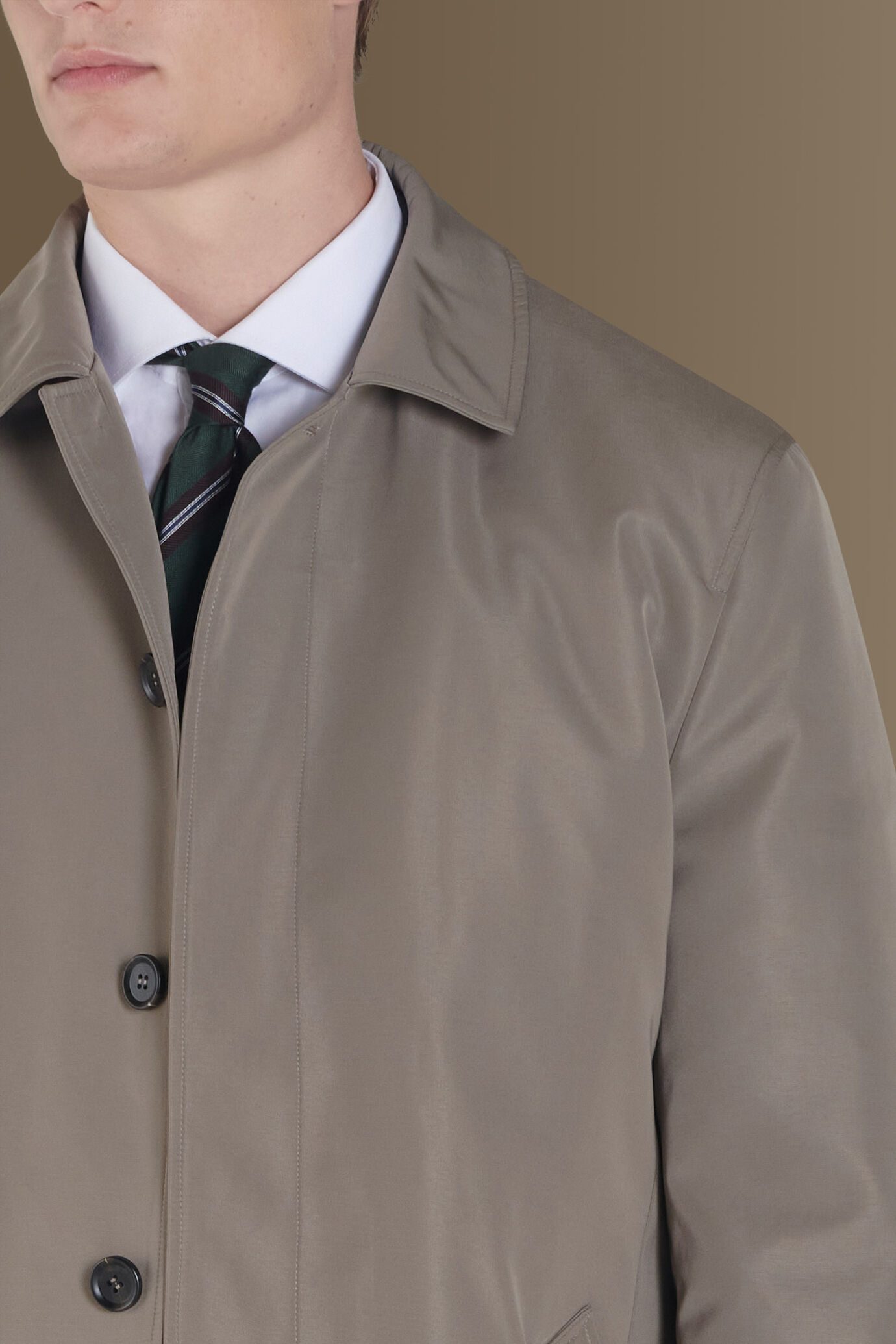 Coated padded tech raincoat image number 4