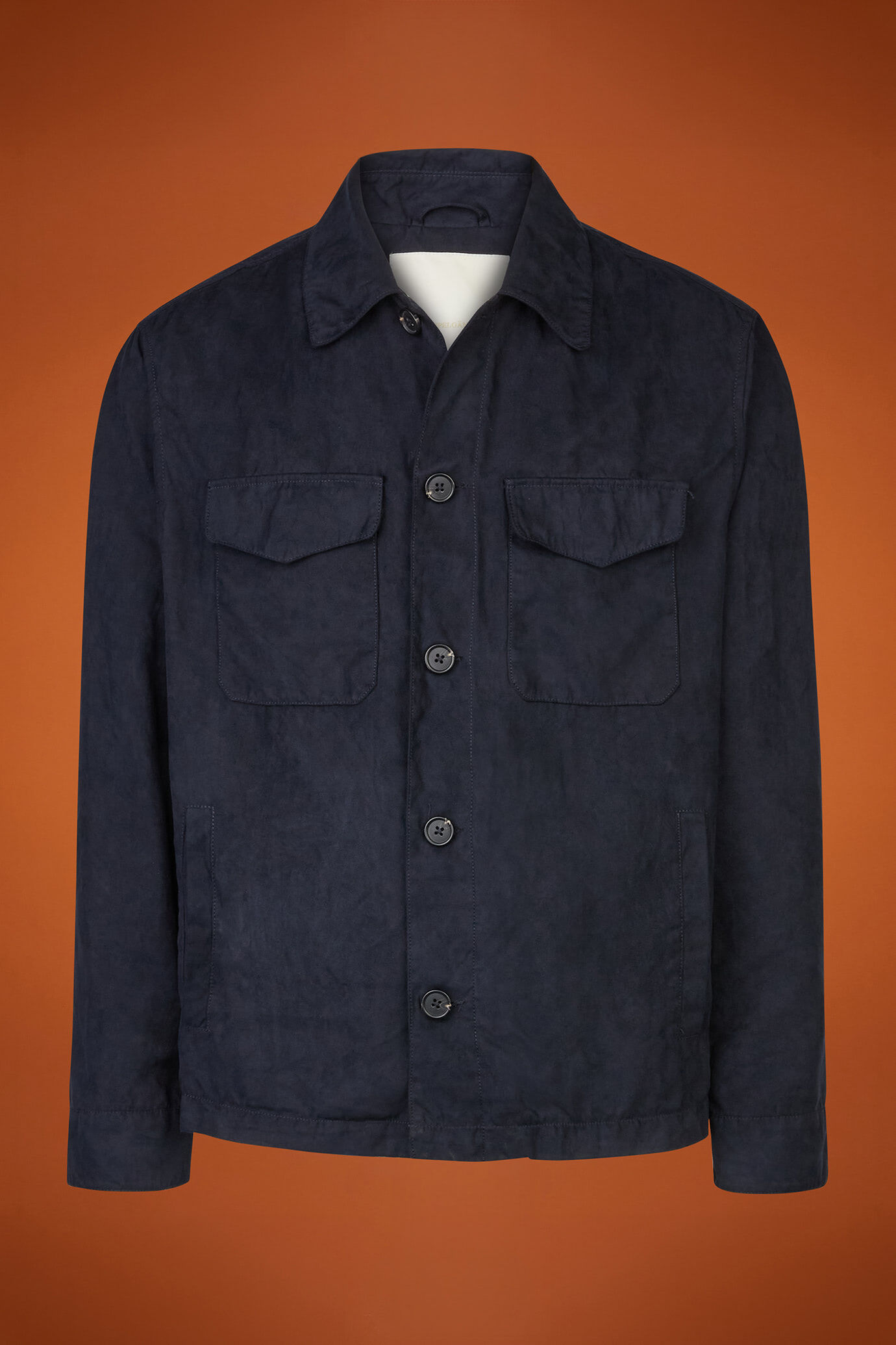 Giubbino uomo con tessuto simil scamosciato regular fit image number 4