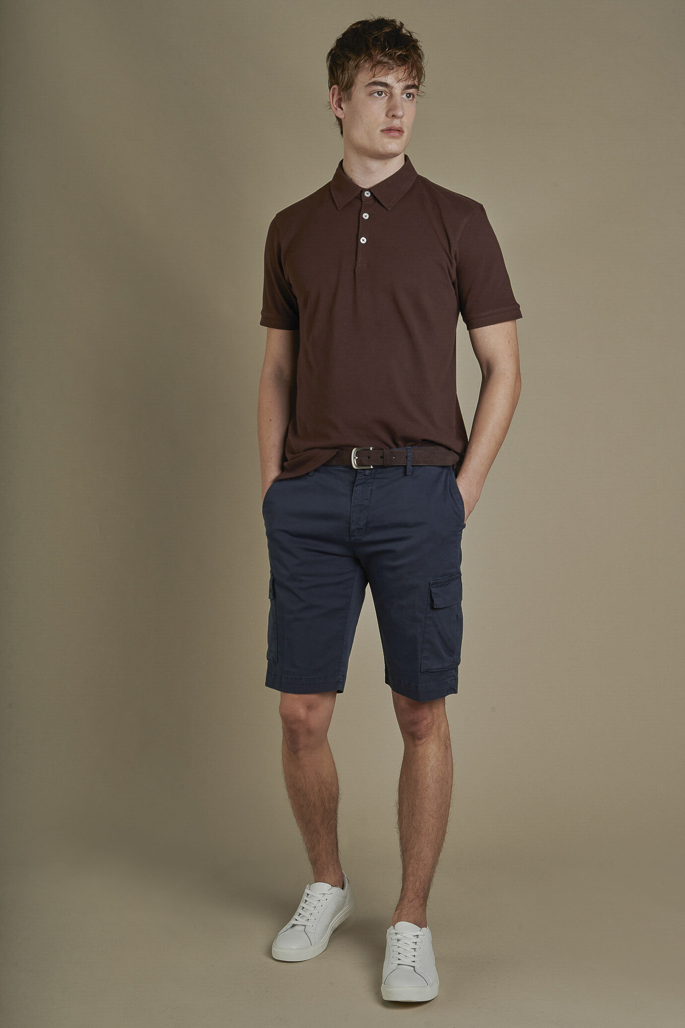 Cargo bermuda twill cotone image number 0