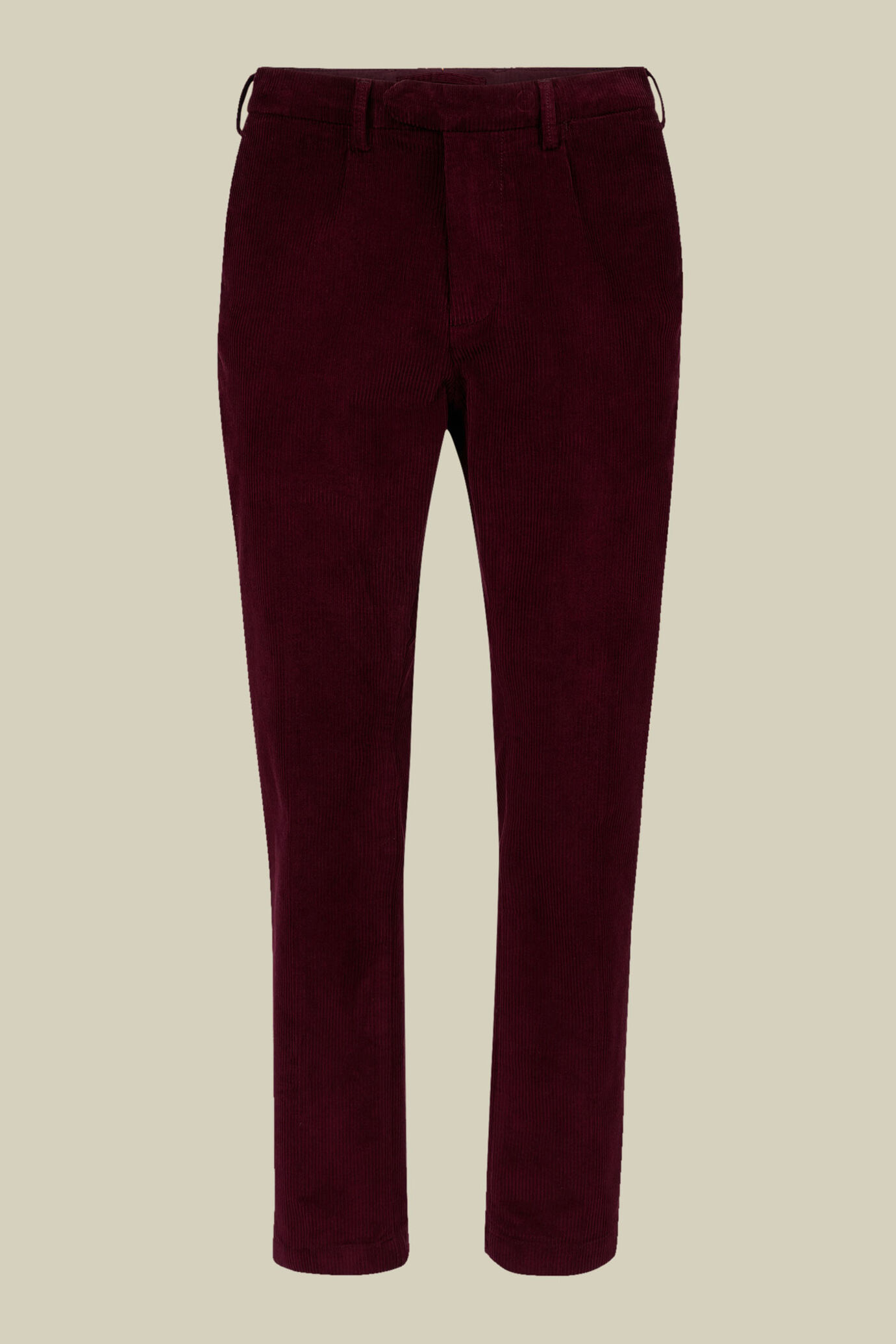 Herrenhose mit Bundfalten aus breit geripptem Cordsamt in normaler Passform image number 4