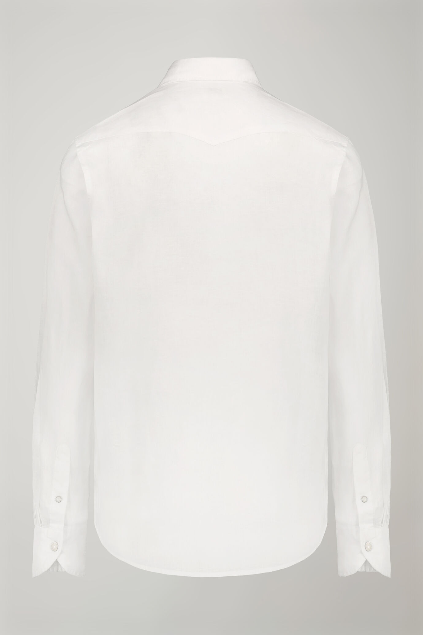 Camicia casual uomo collo classico 100% lino comfort fit image number 5