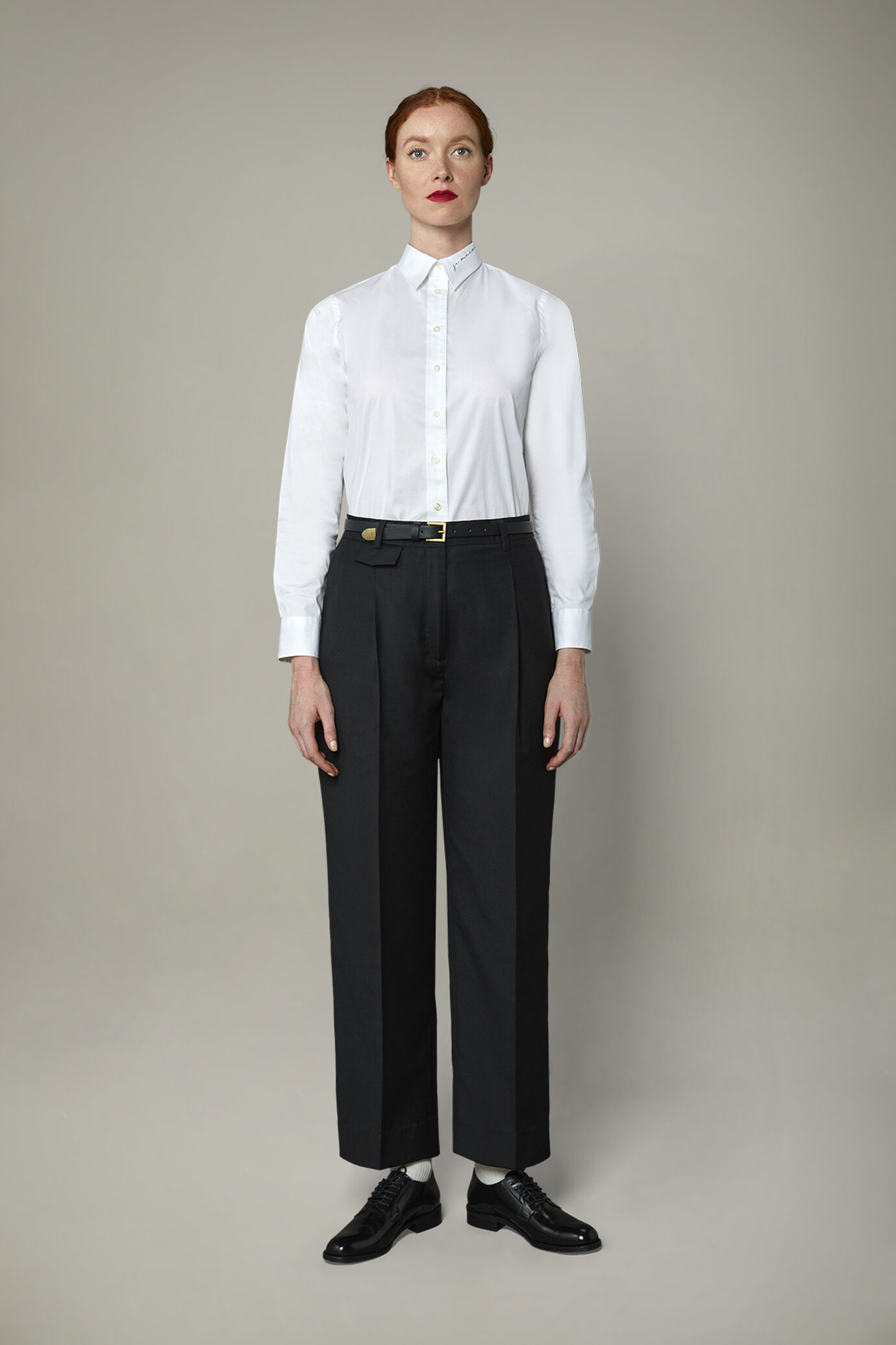 Chemise en coton stretch avec col imprimé image number 4