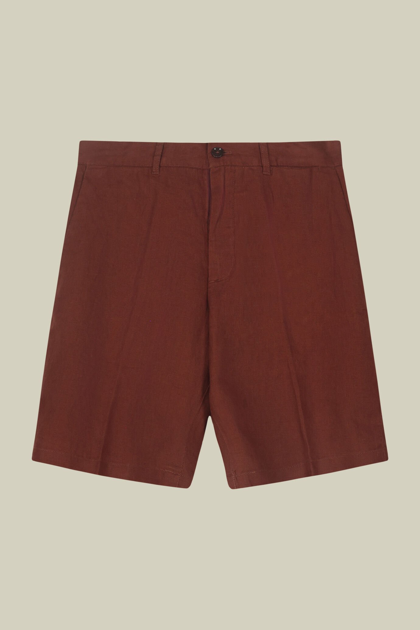 Herren-Bermudashorts aus 100 % Leinen, Regular Fit