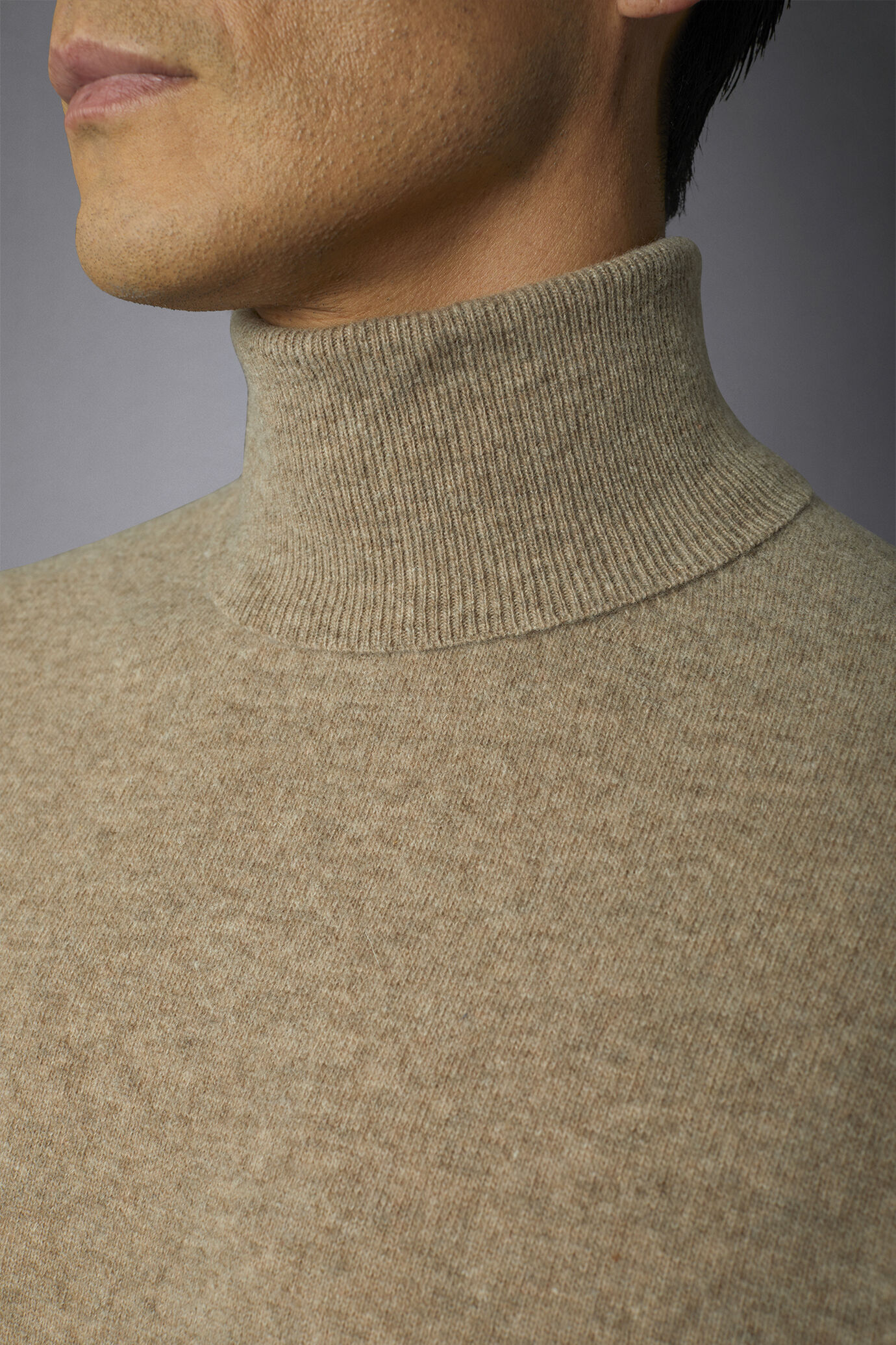 Hochgeschlossener Pullover aus Lammwollmischung regular fit image number 2