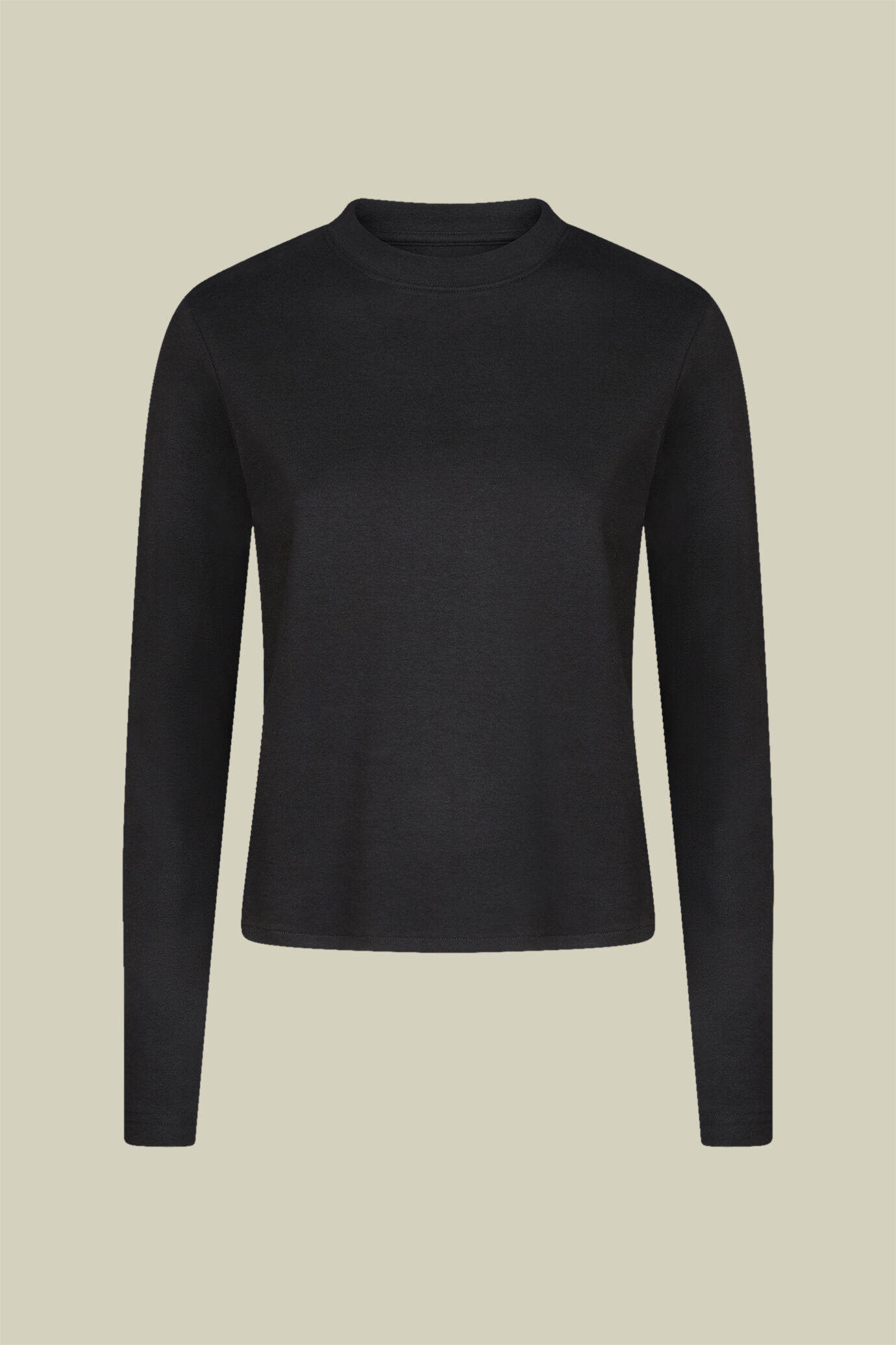 T-shirt donna girocollo 100% cotone manica lunga regular fit