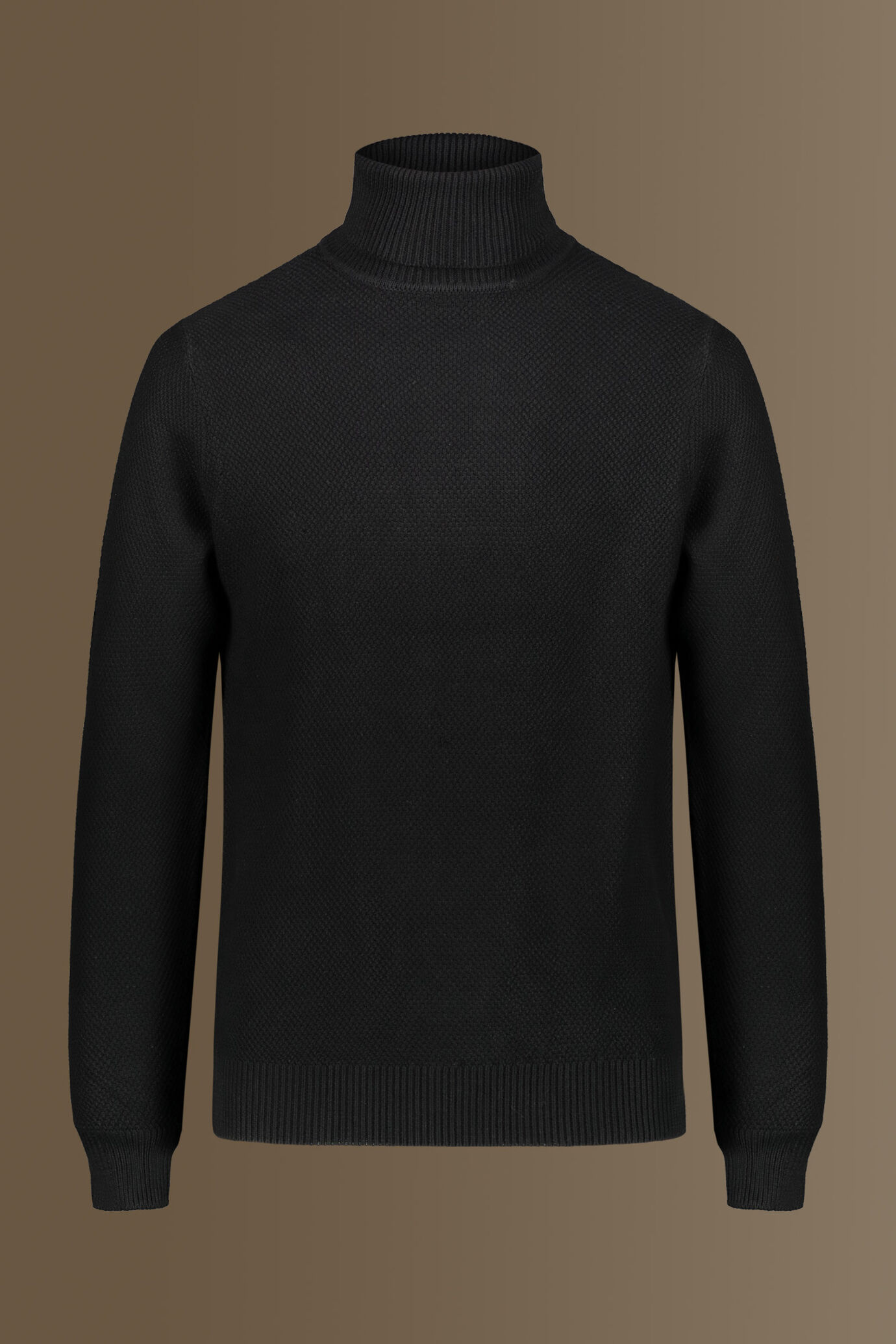 Maglia collo alto in misto cotone image number 0