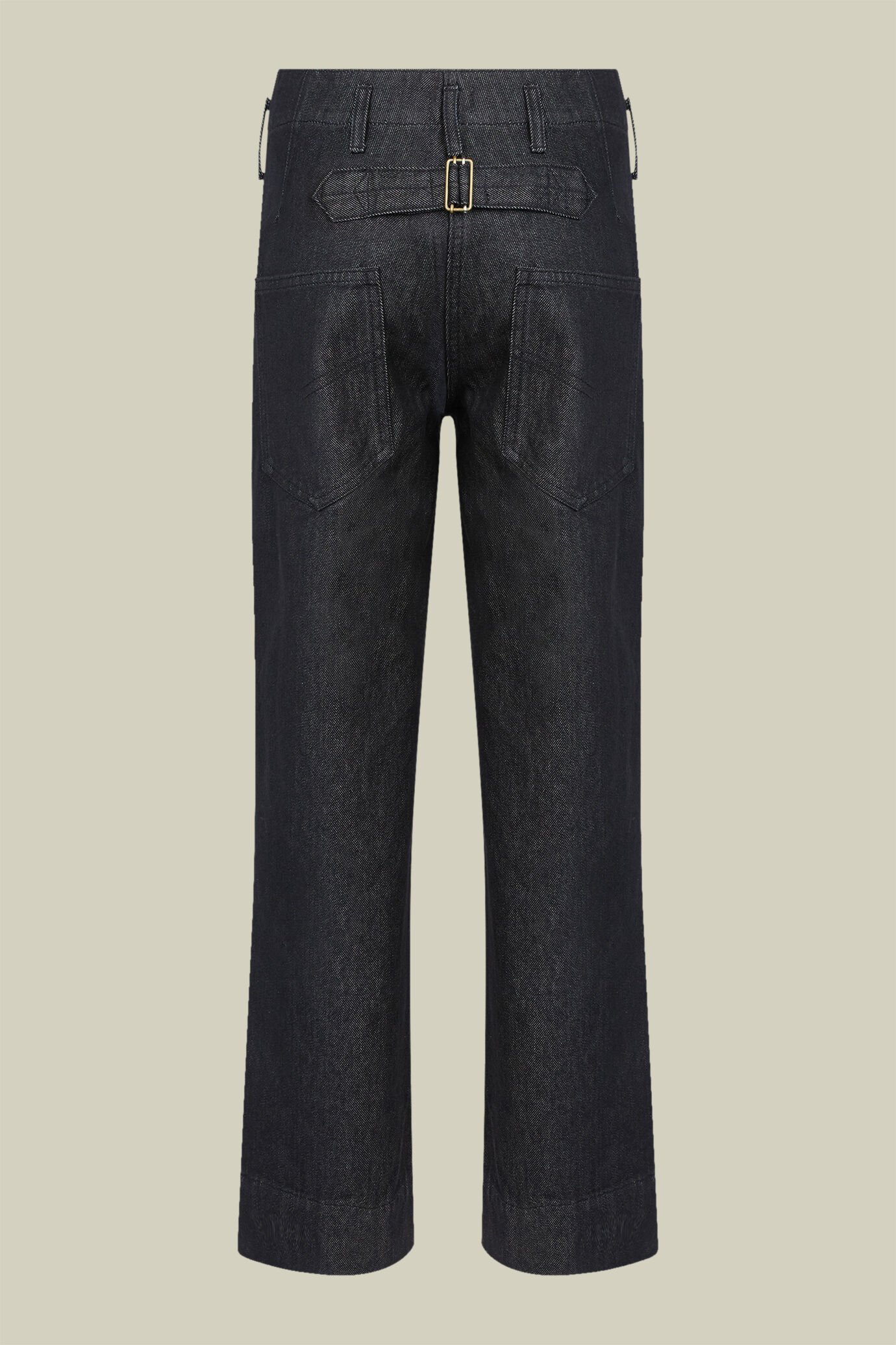 Women's comfort fit trousers in denim twill image number 6