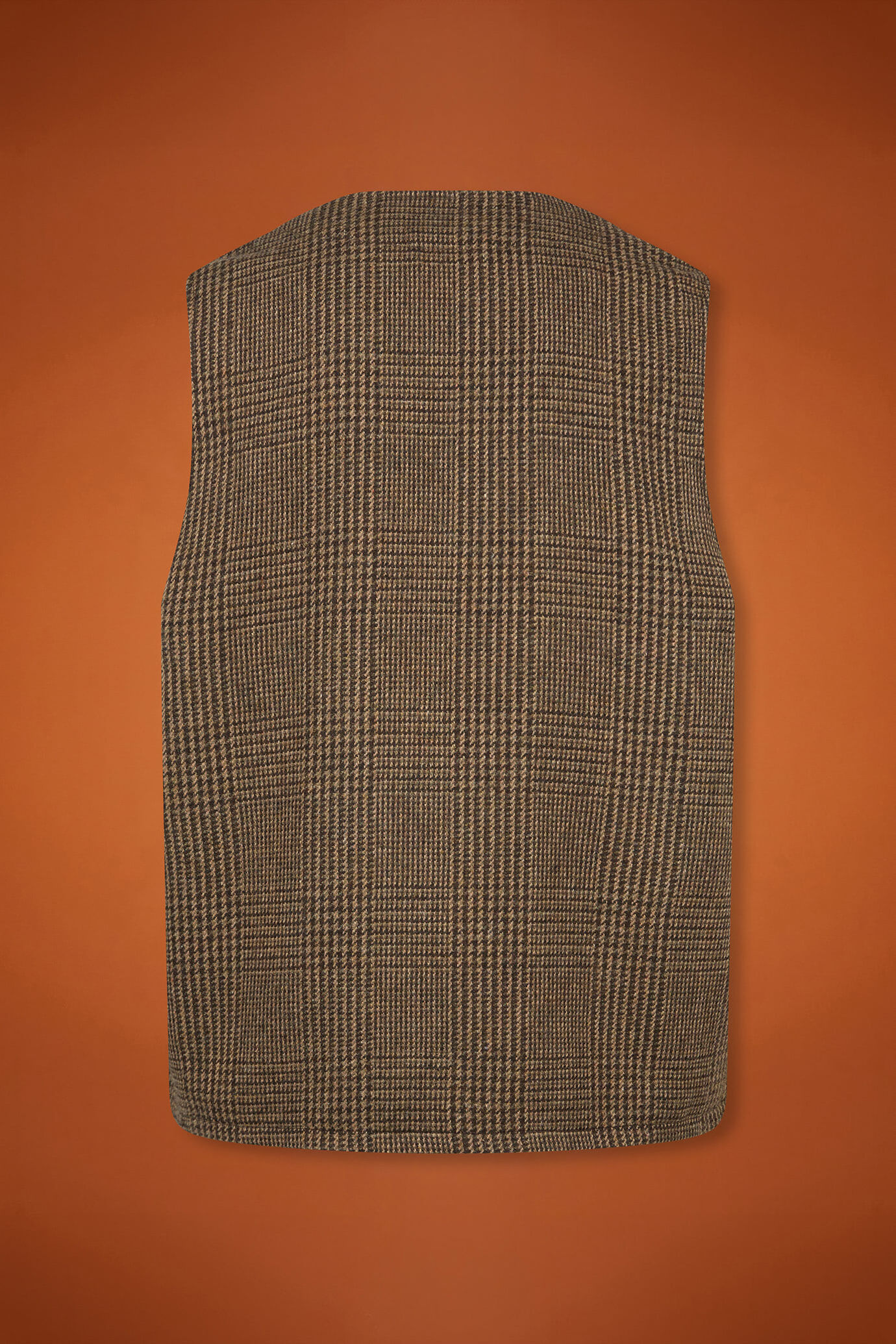Gilet uomo monopetto con scollo a v disegno principe di galles Wool Blend regular fit image number 5