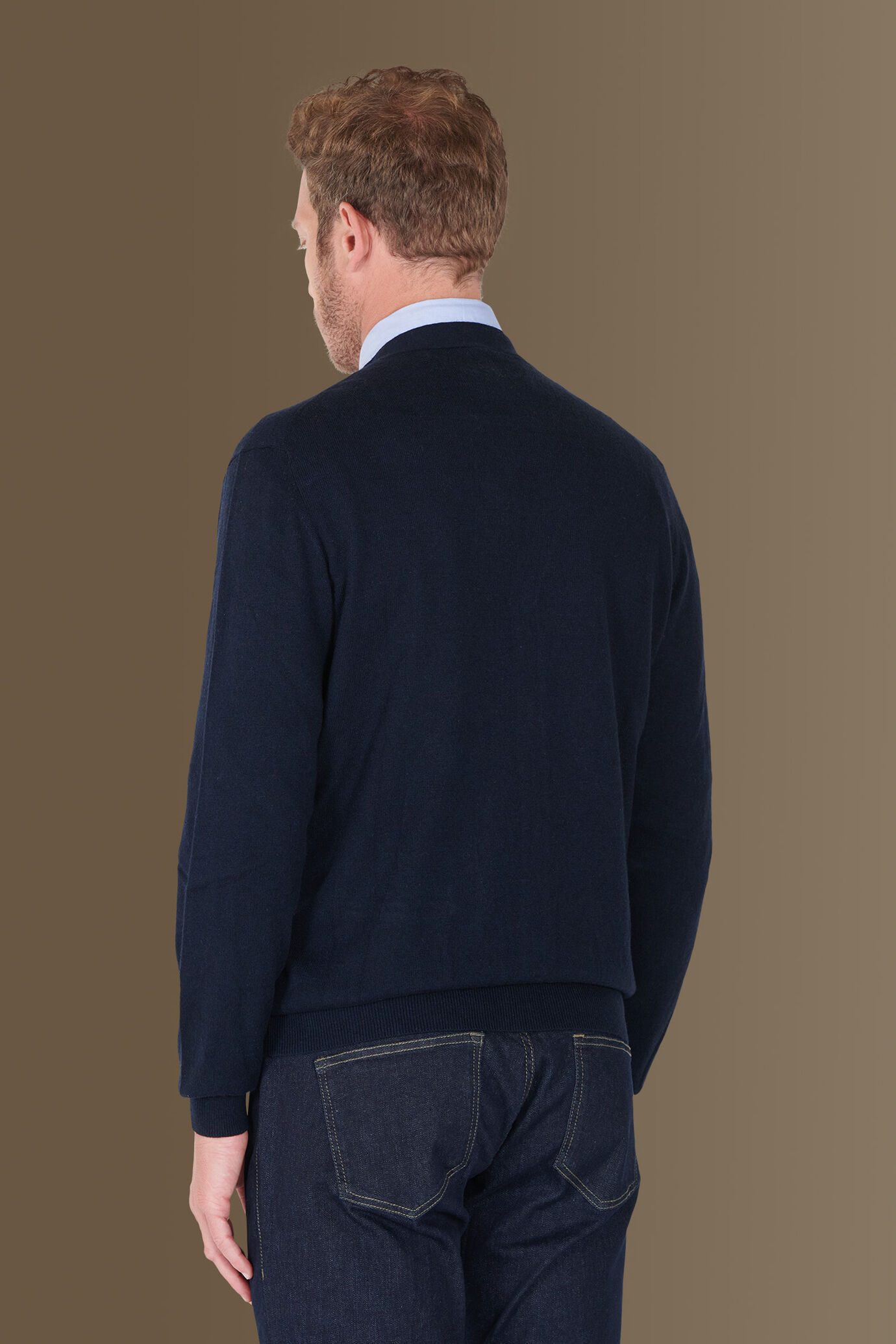 Cardigan classico in misto lana e cotone image number 1