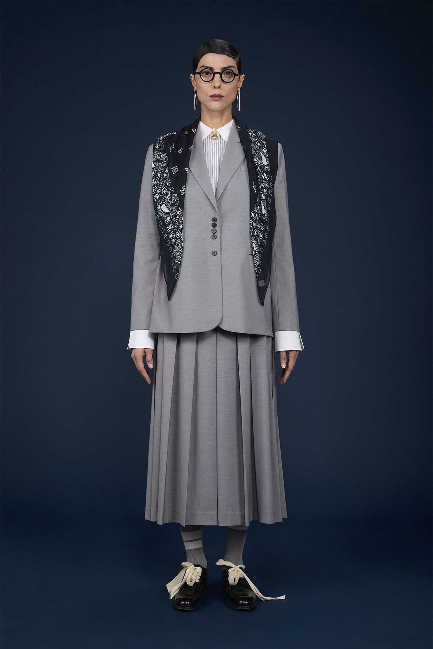 Giacca donna formale monopetto con rever a lancia