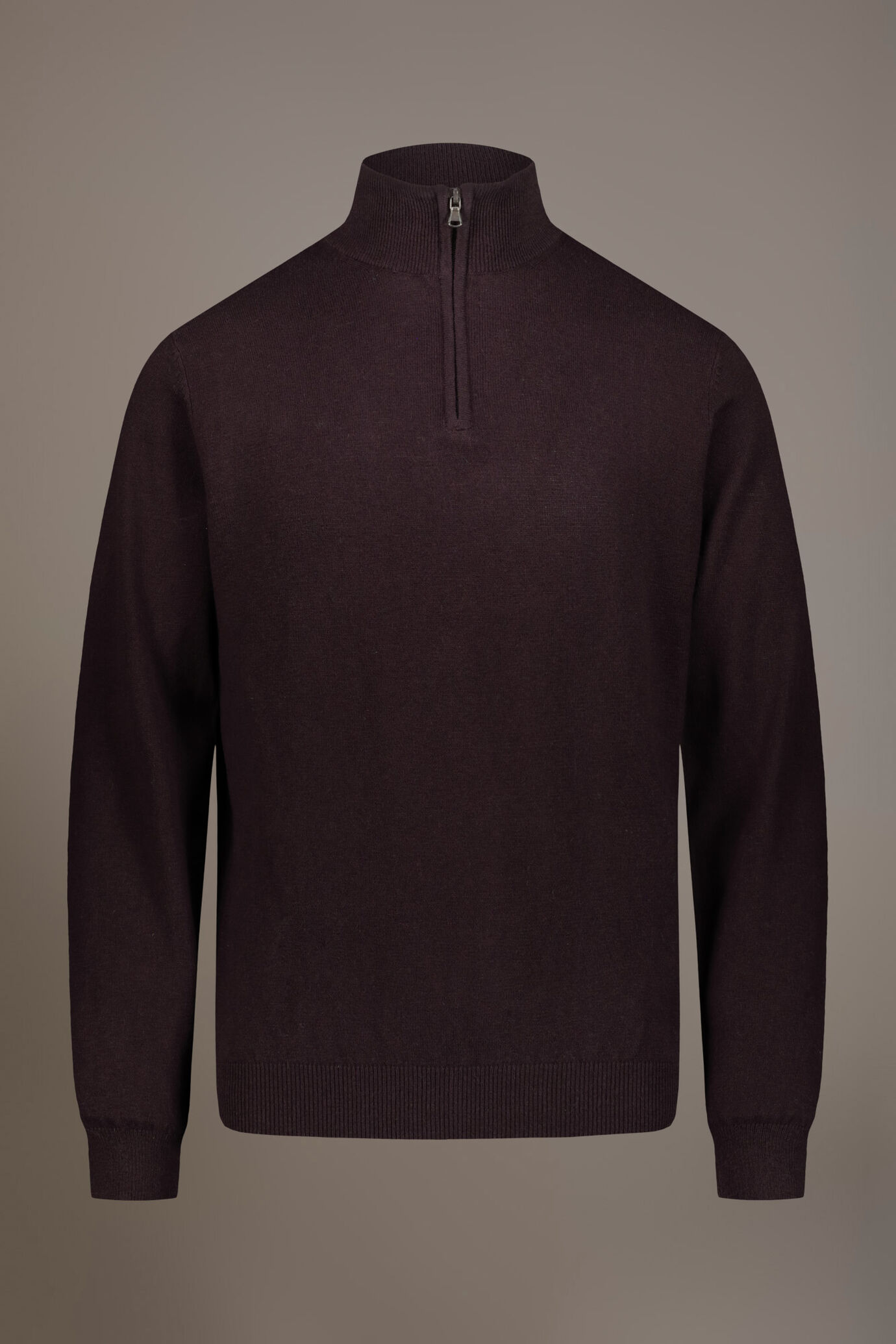 Maglia collo alto con zip misto lana image number 4