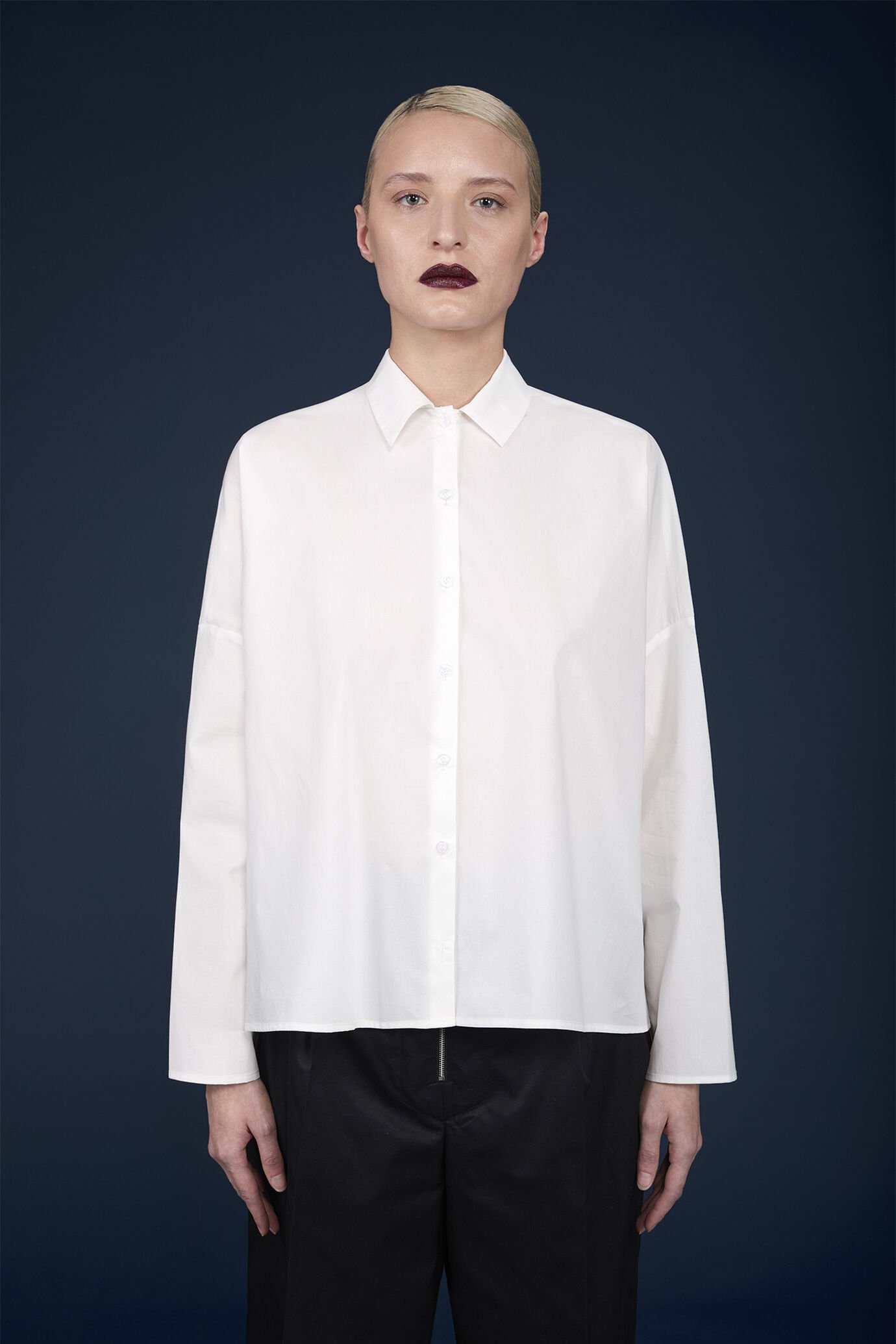 Chemise boxy pour femme à manches longues