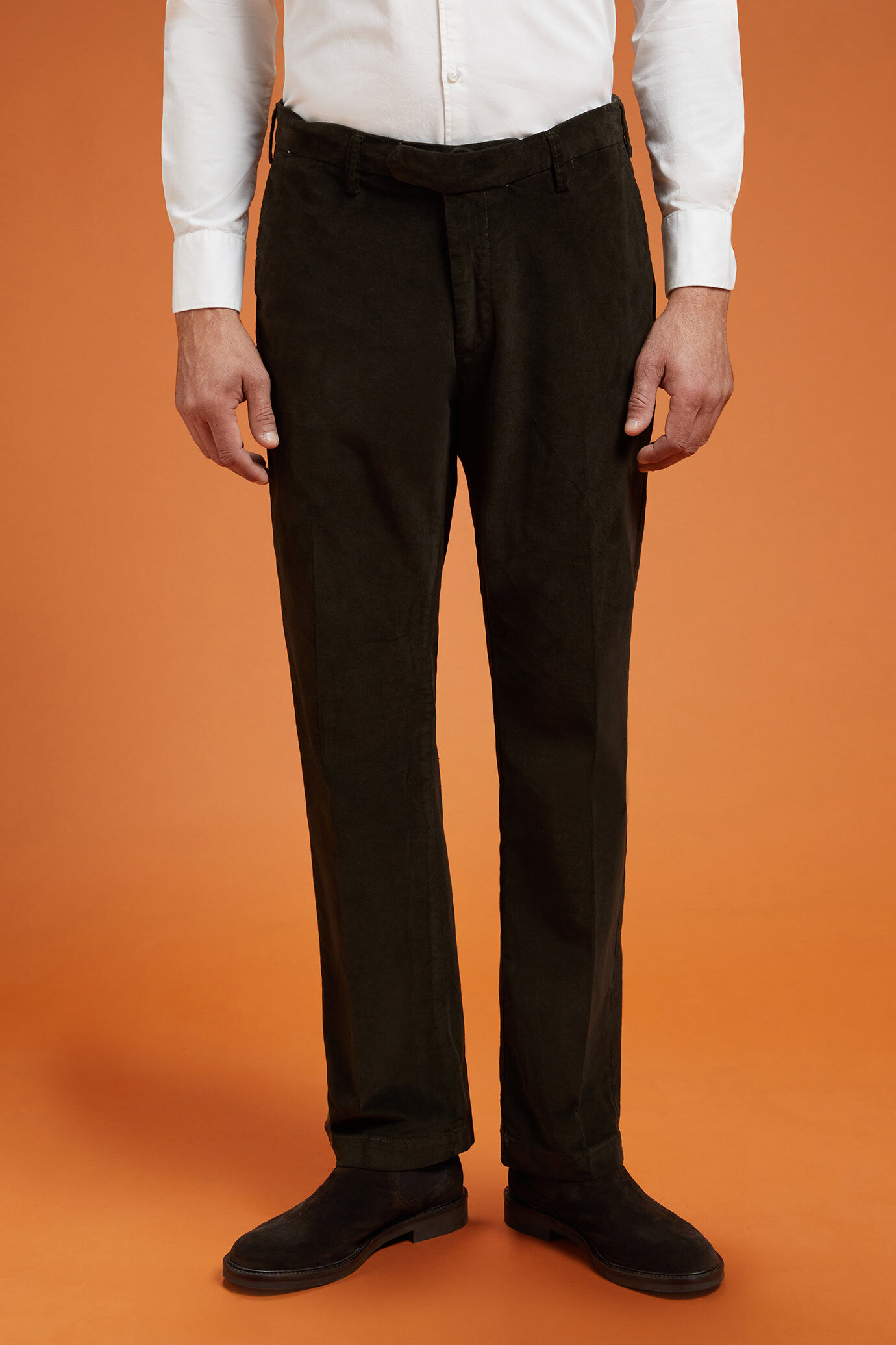 Pantalone classico uomo in velluto 1000 righe regular fit image number 1