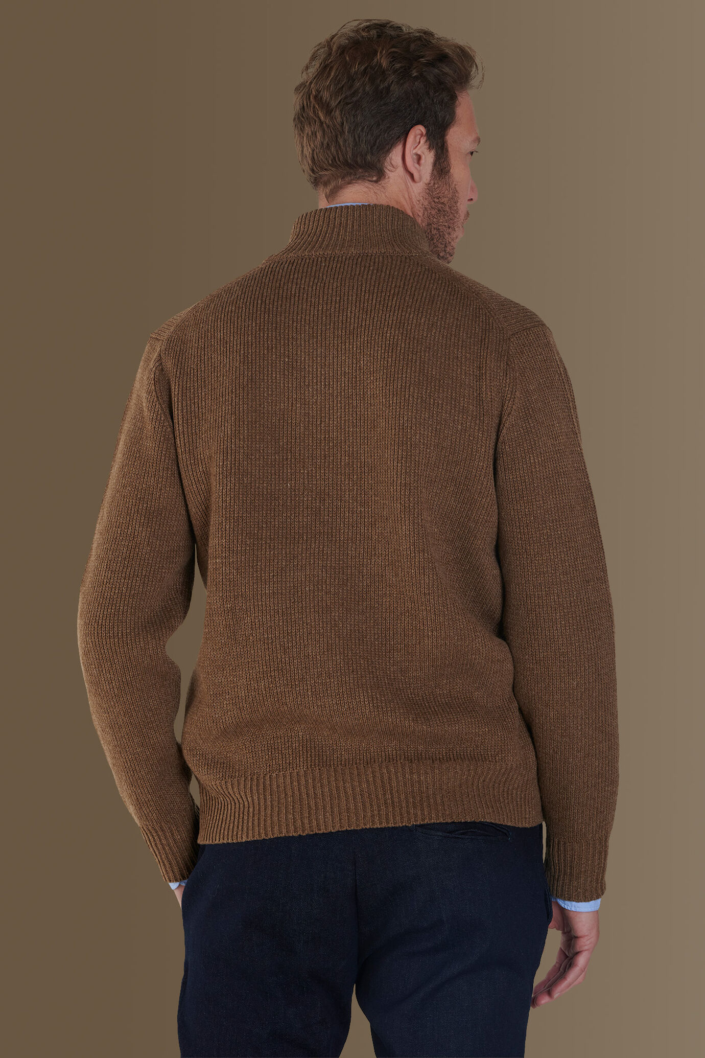 Cardigan con collo alto image number 2
