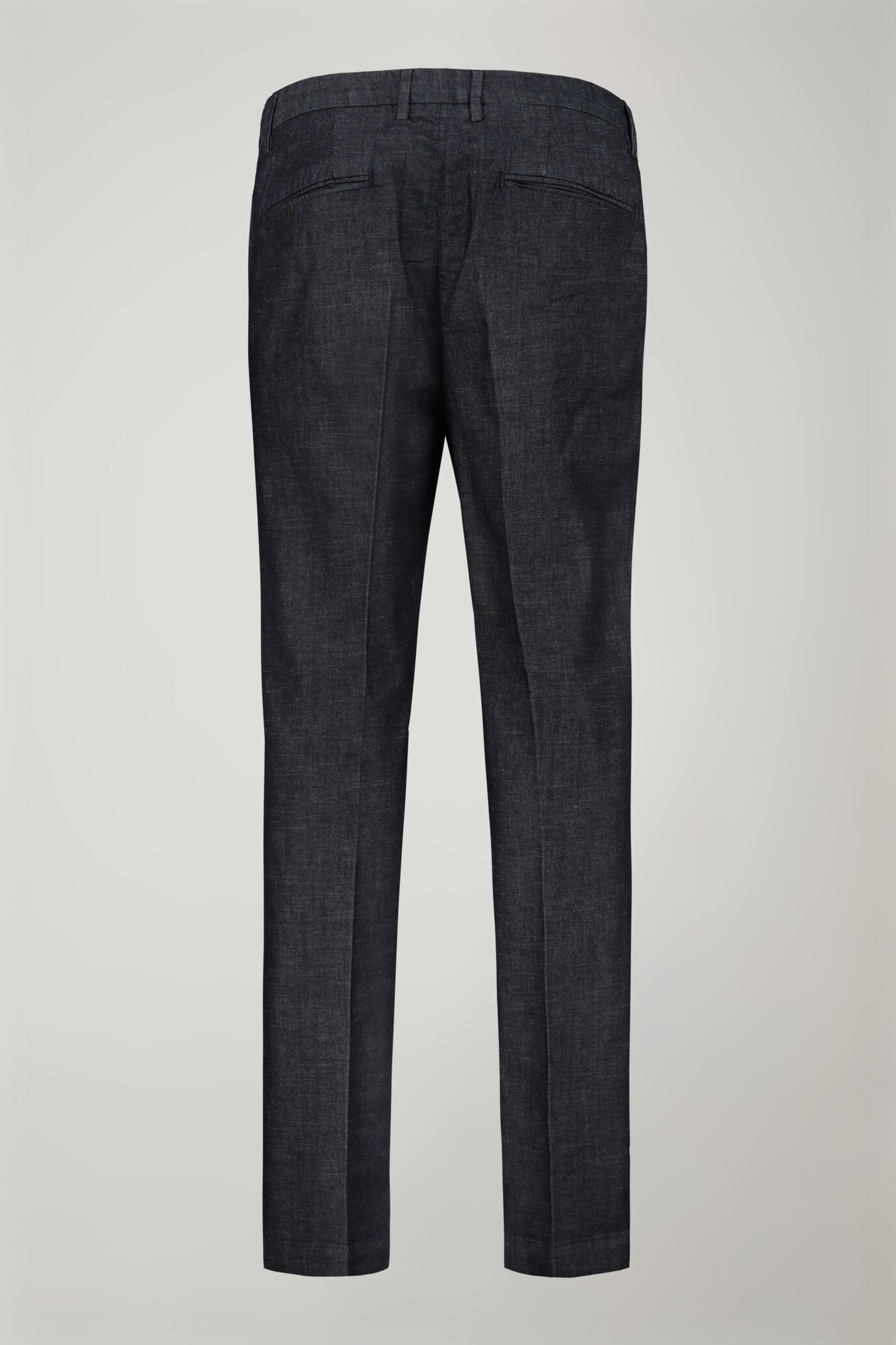 Pantalone classico uomo tessuto chambray regular fit image number 5