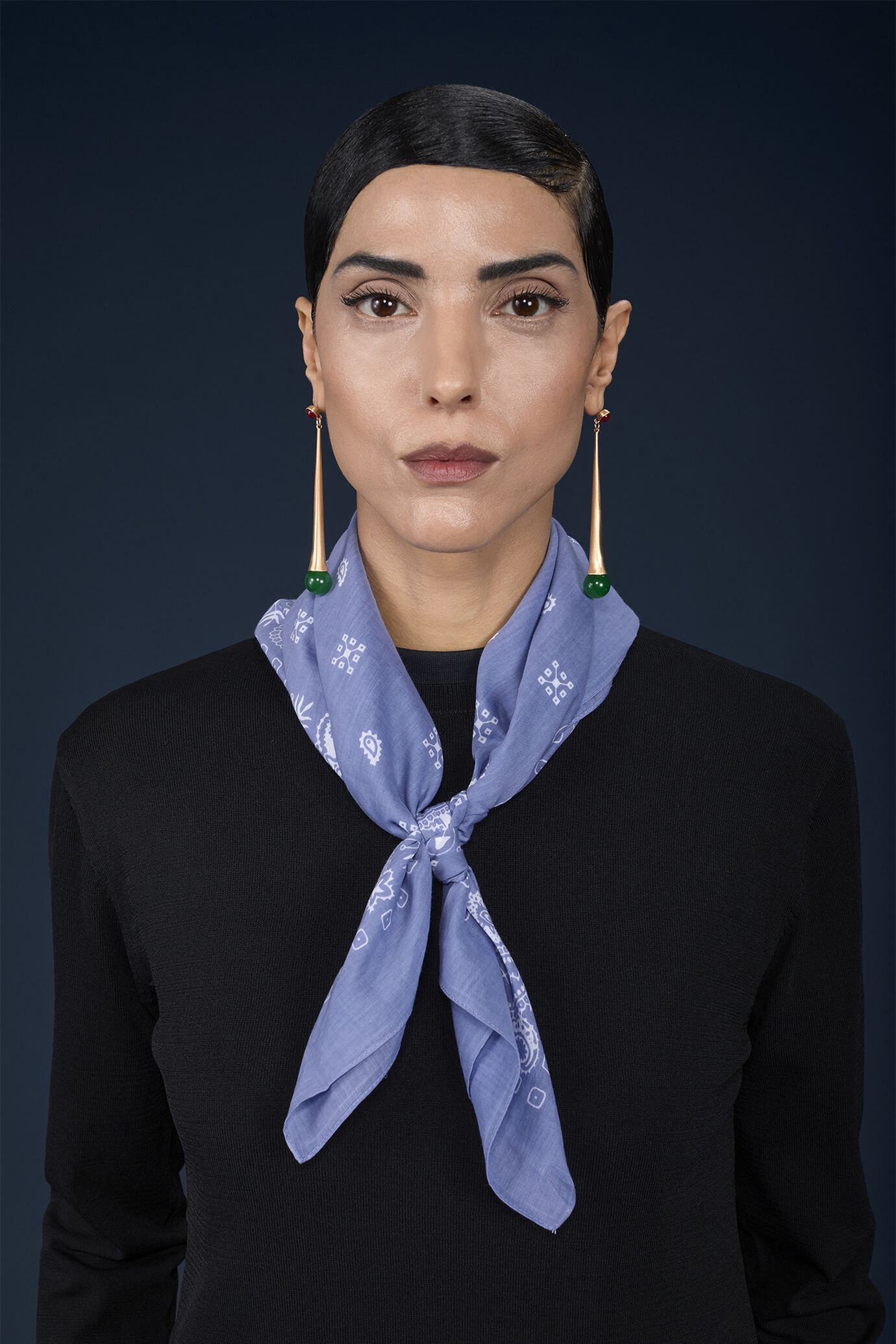 Foulard femme en coton avec motif cachemire