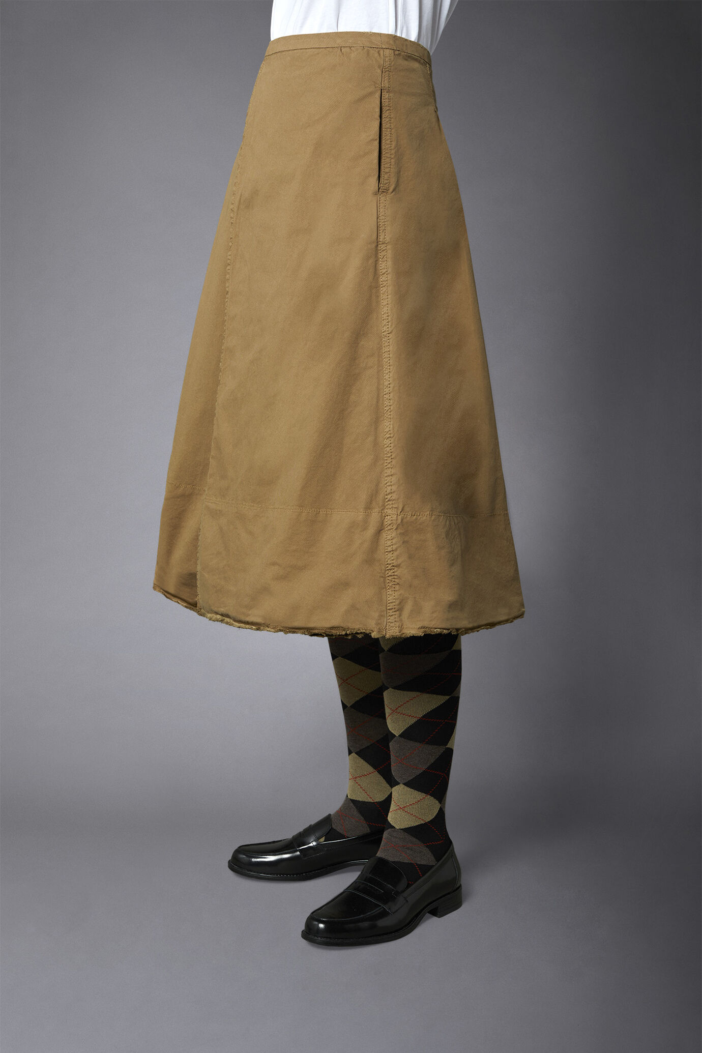 Gonna lunga donna in cotone image number 3