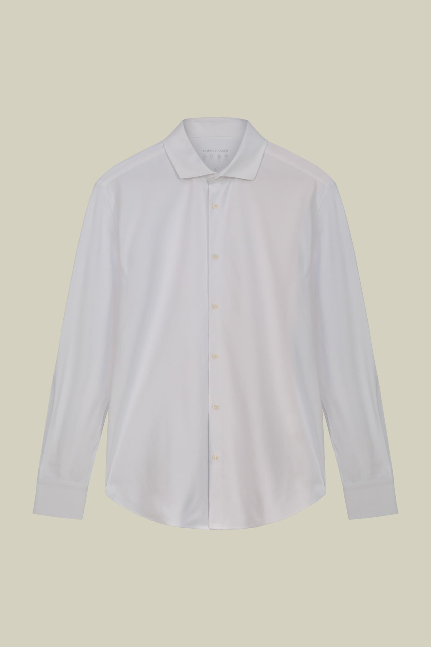 Camicia uomo stretch con collo classico in tessuto Oxford