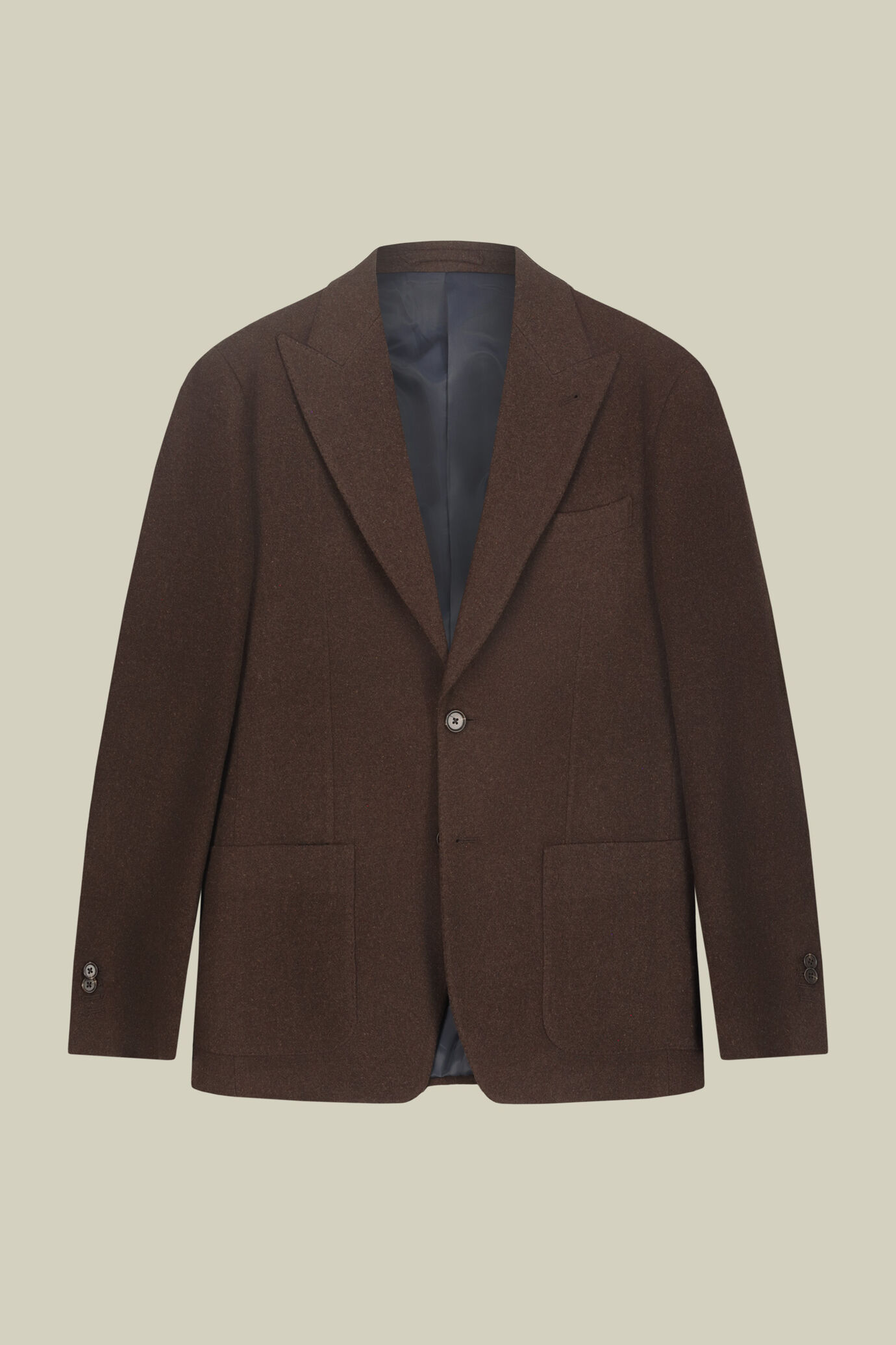 Giacca uomo monopetto misto lana e disegno Herringbone regular fit image number 4