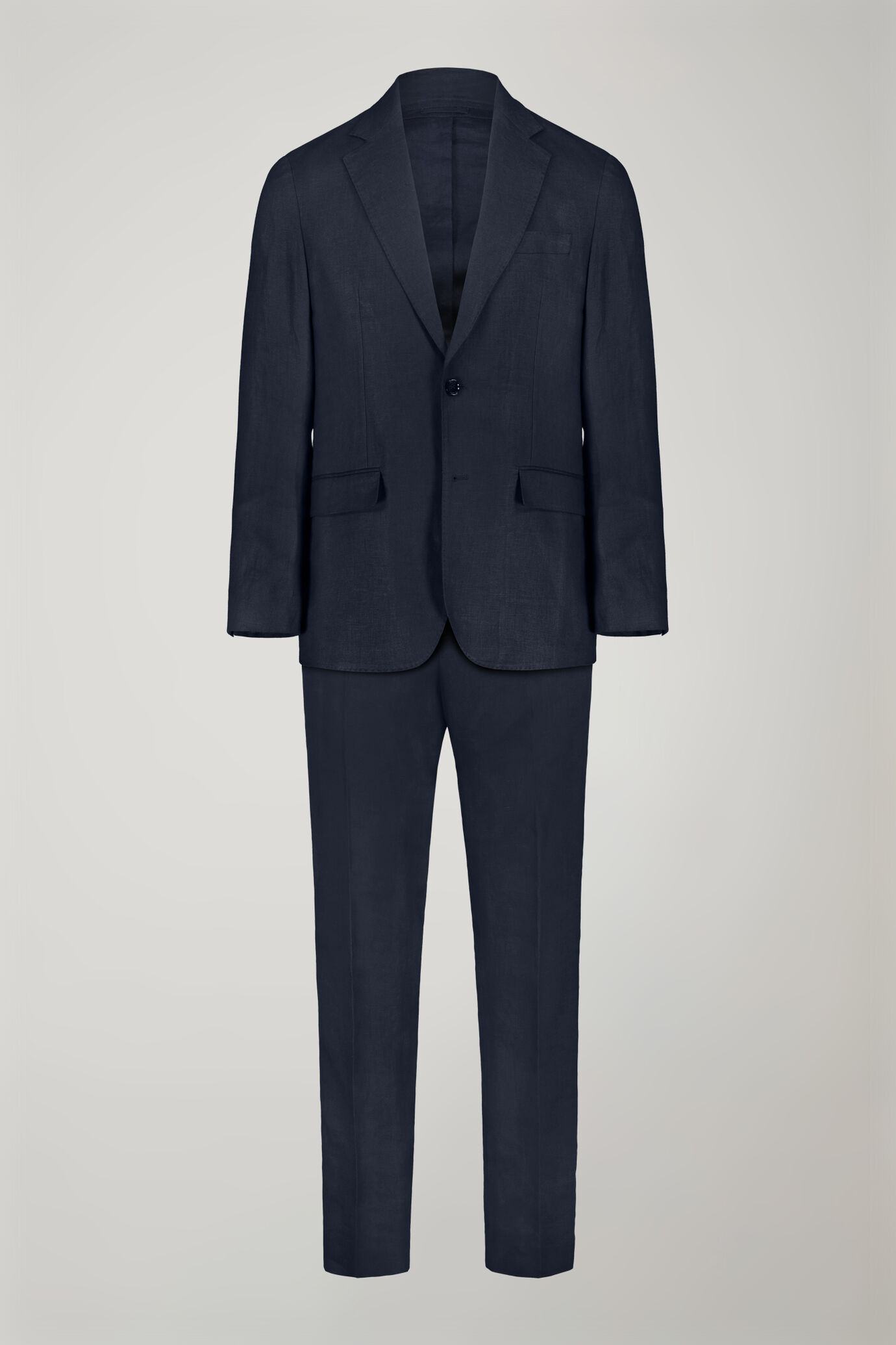 Abito uomo monopetto 100% lino regular fit image number 8
