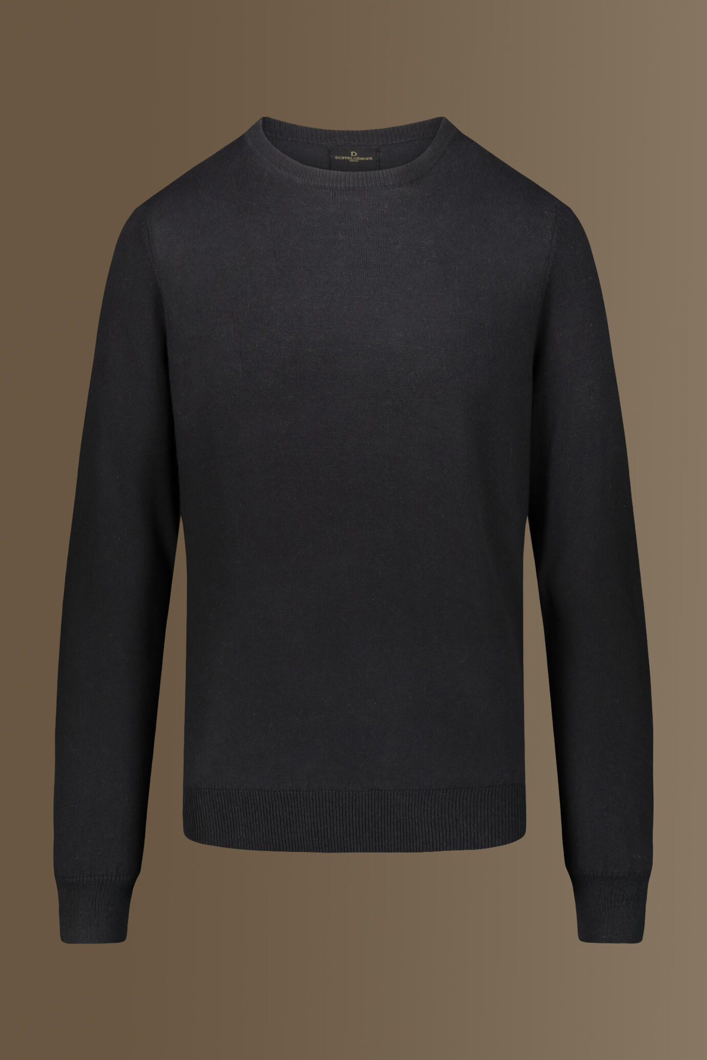 Maglia giro collo misto lana e cotone image number 0