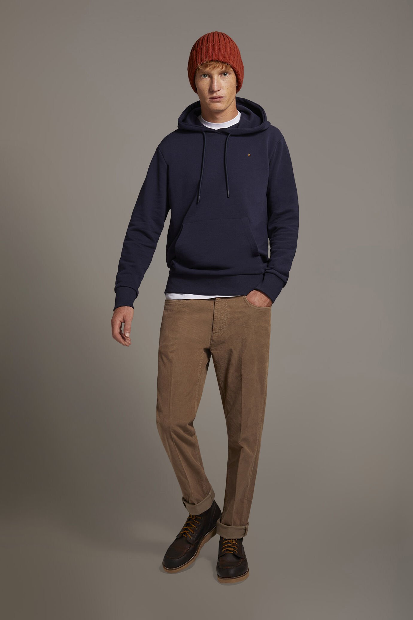 Felpa con cappuccio 100% cotone made in Italy image number 0