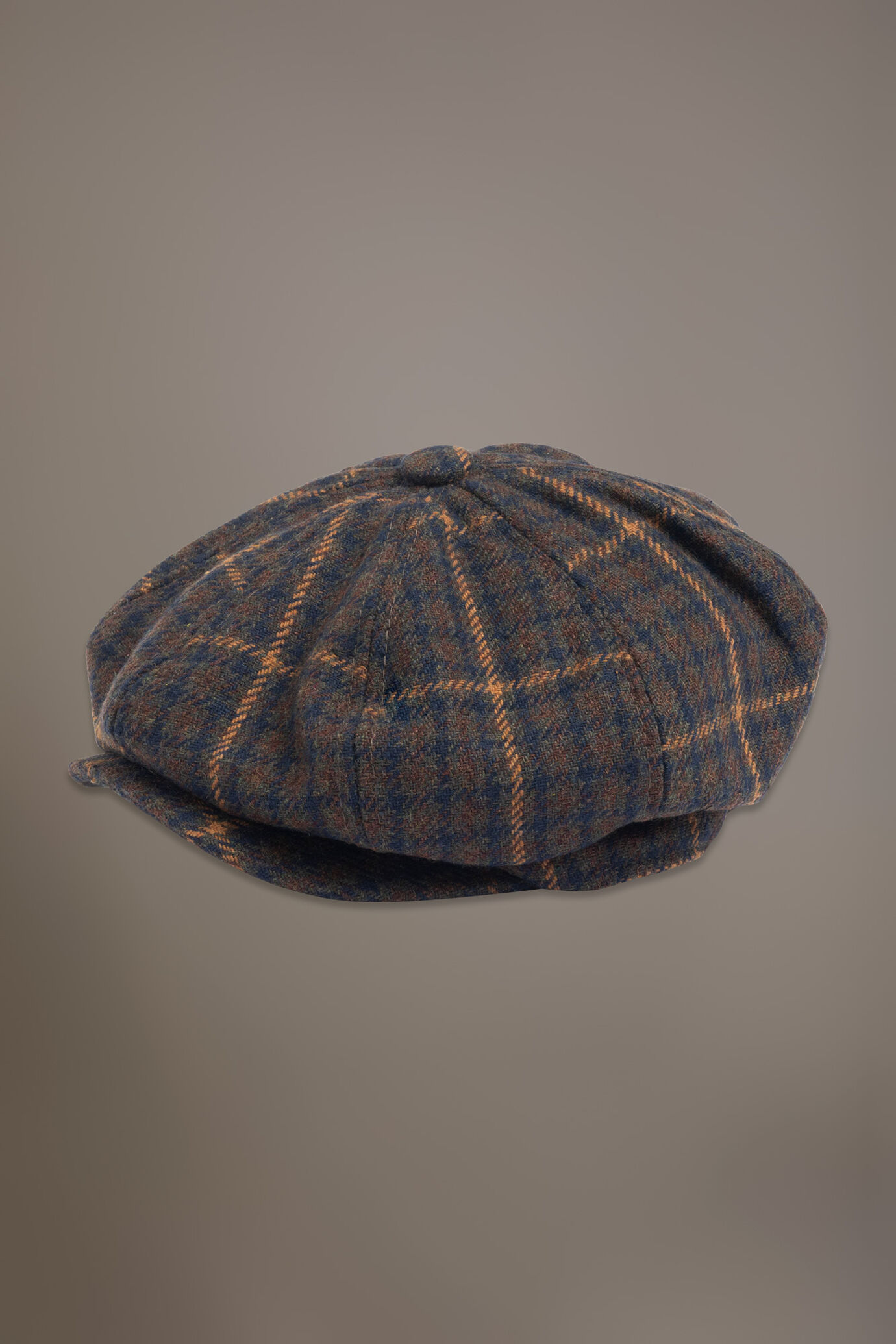Check design wool blend newsboy hat image number 1
