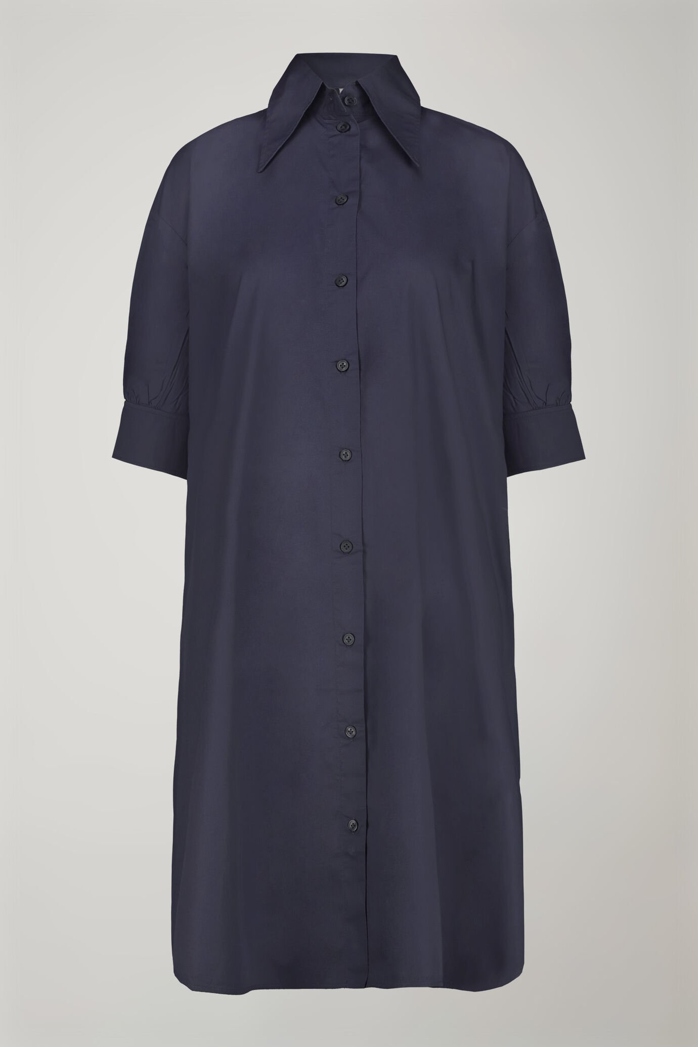 Vestito corto donna 100% cotone tinta unita