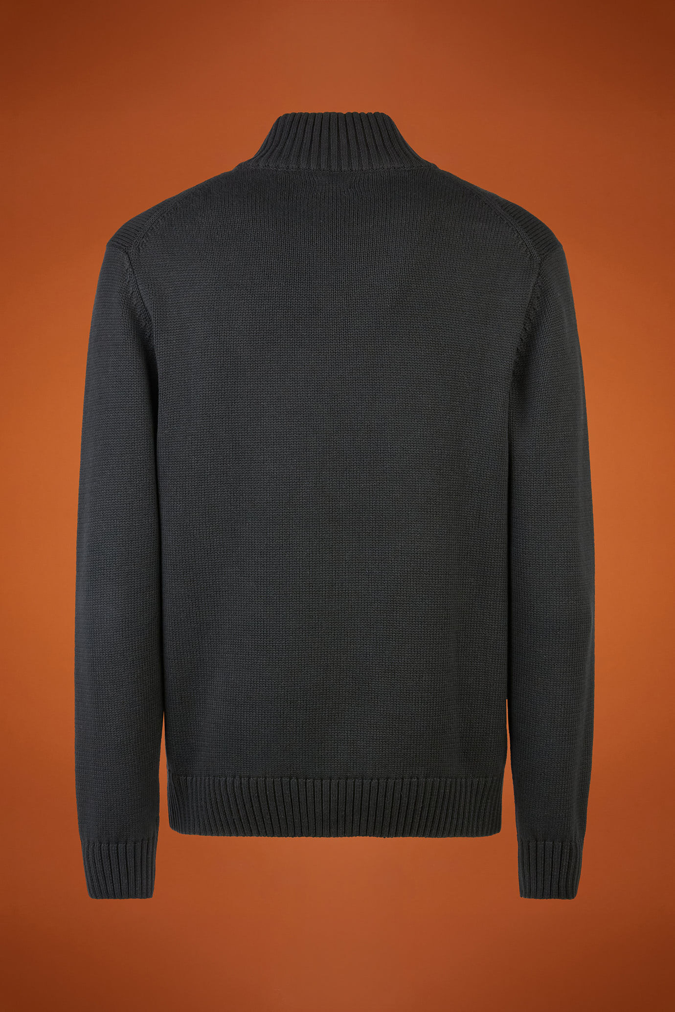 Cardigan uomo con zip a collo alto 100% cotone regular fit image number 5