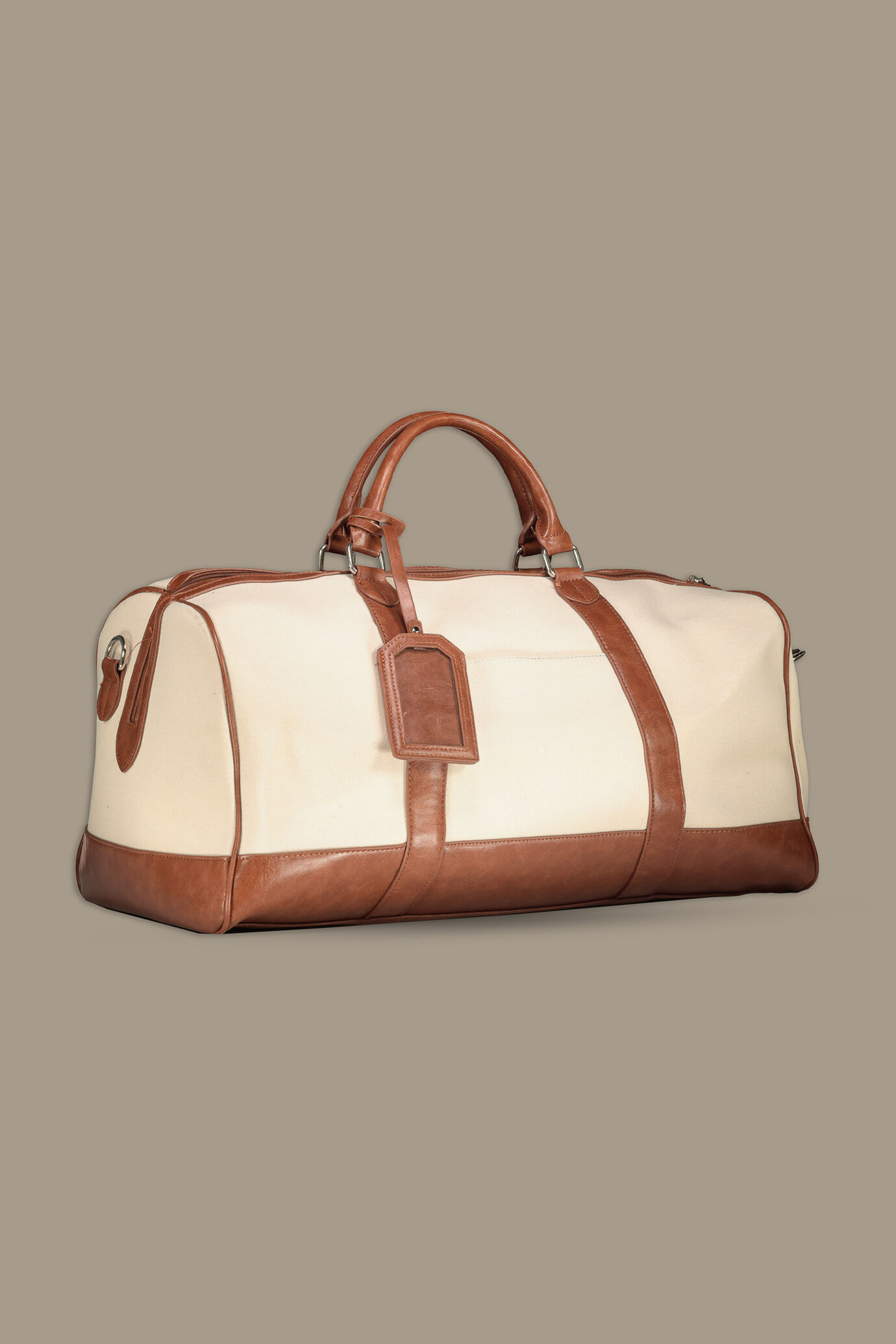 Borsa da viaggio 30 litri cotone e ecopelle image number 1