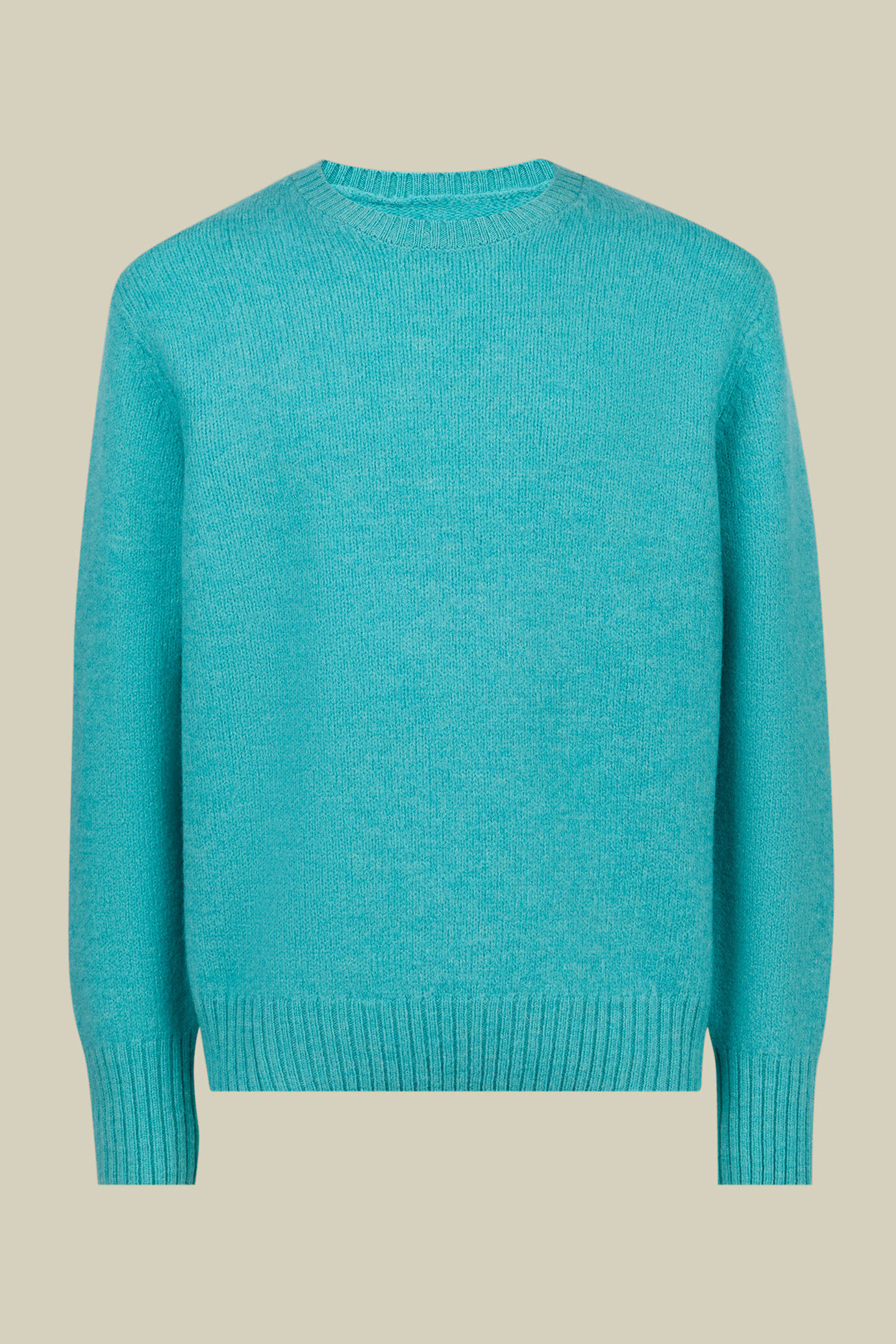 Men's regular fit crew neck jumper in 100% wool image number 4
