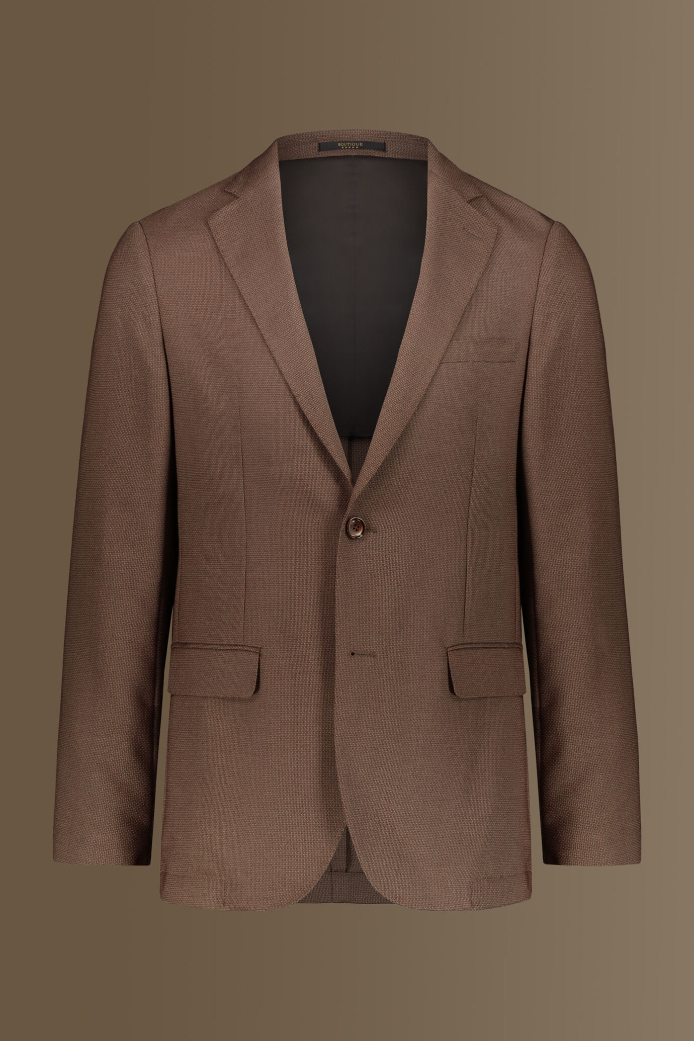 Single breasted dobby fabric jacket solid colour image number 0