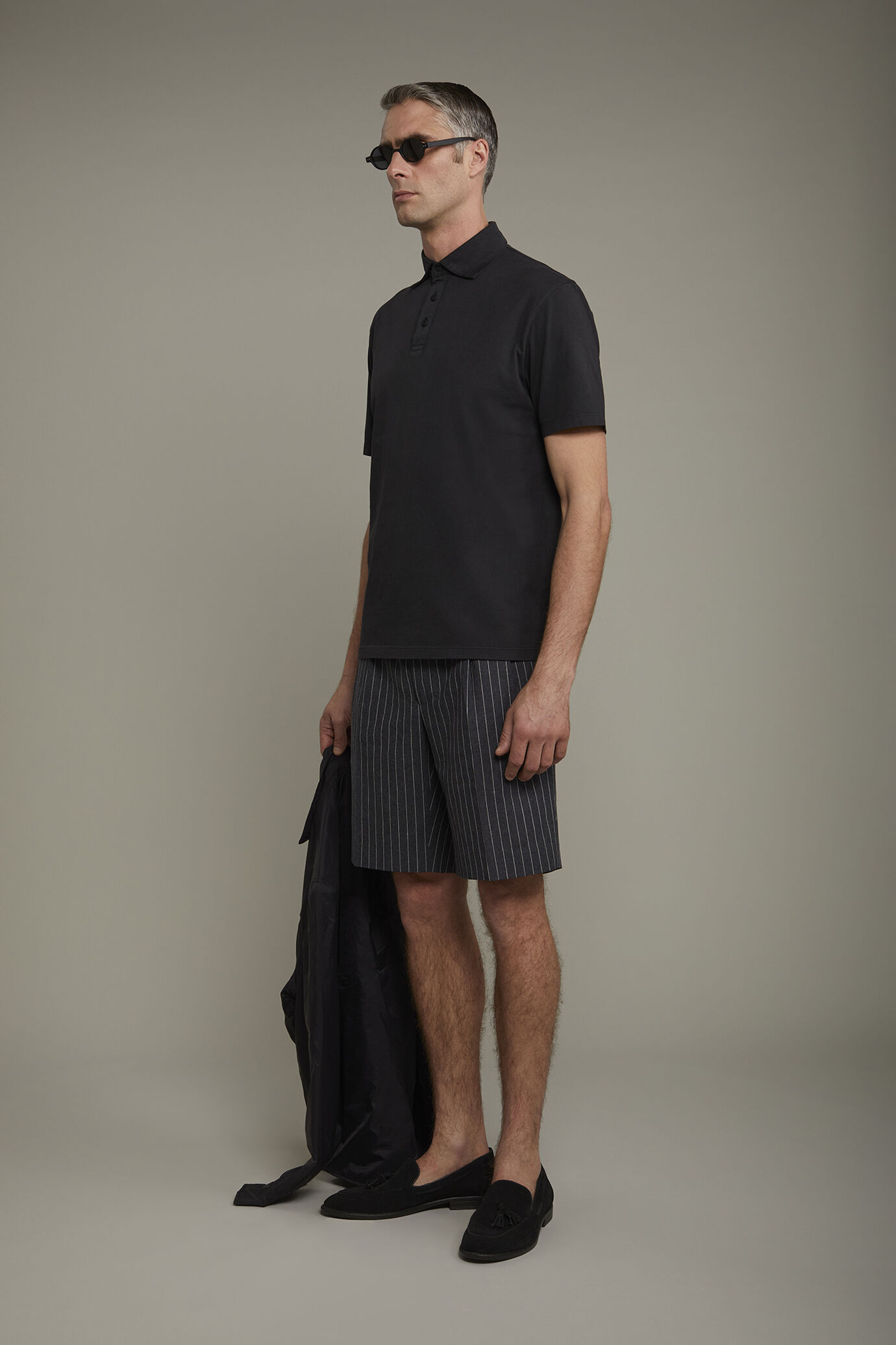 Kurzärmeliges Herren-Poloshirt aus 100 % Baumwolle in normaler Passform image number 1