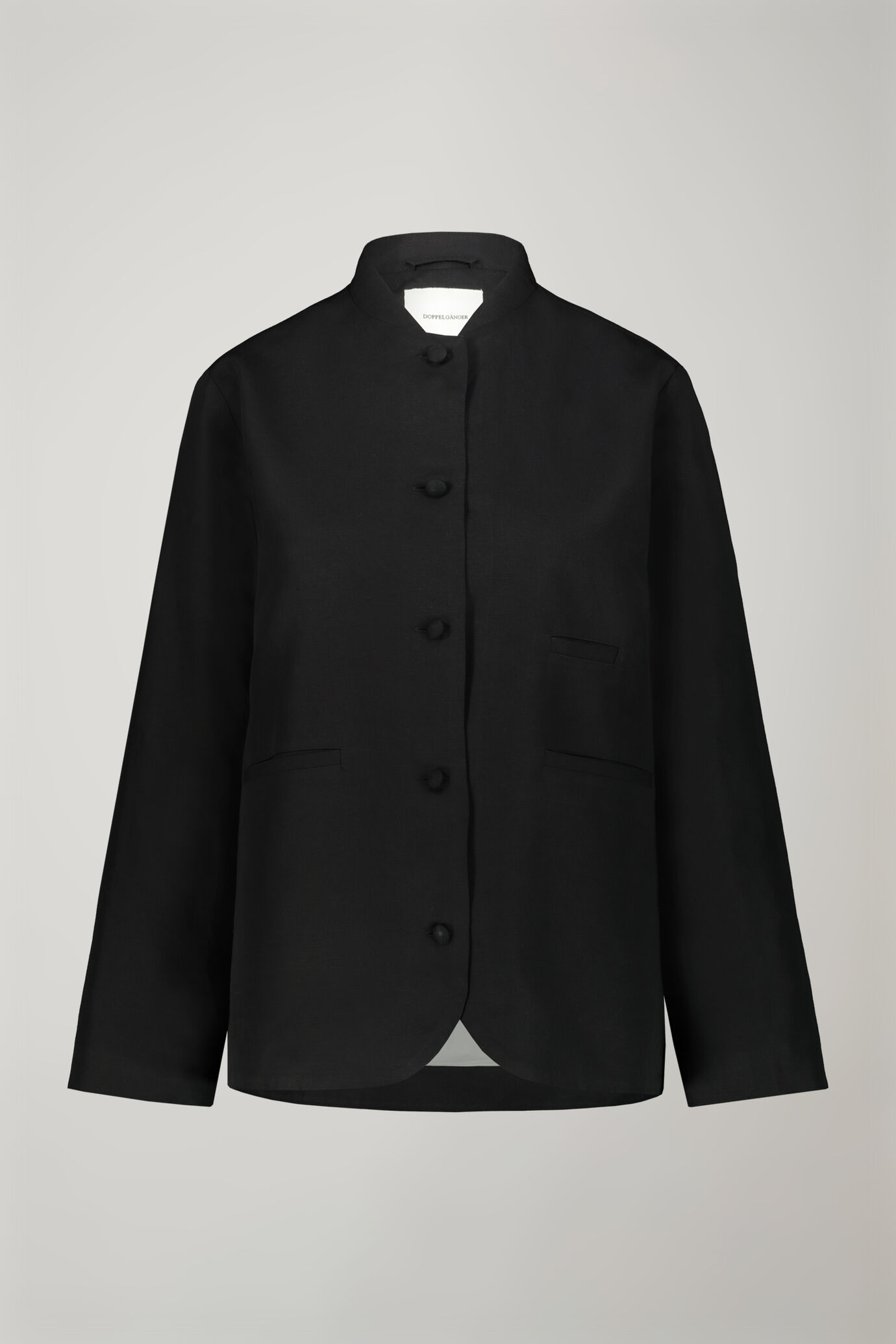 Women’s blazer with Korean collar linen and cotton blend regular fit image number 4