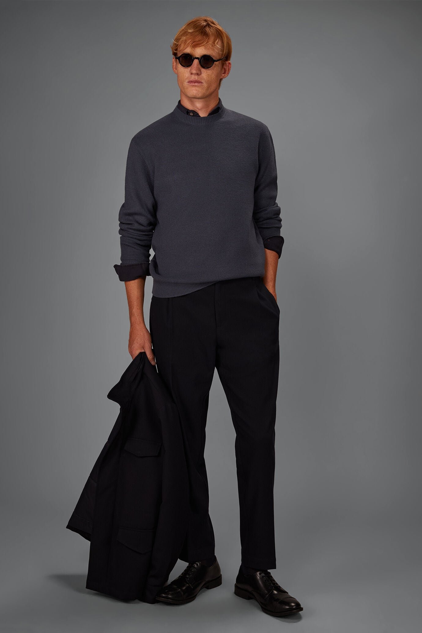 Maglia uomo girocollo a coste inglese regular fit