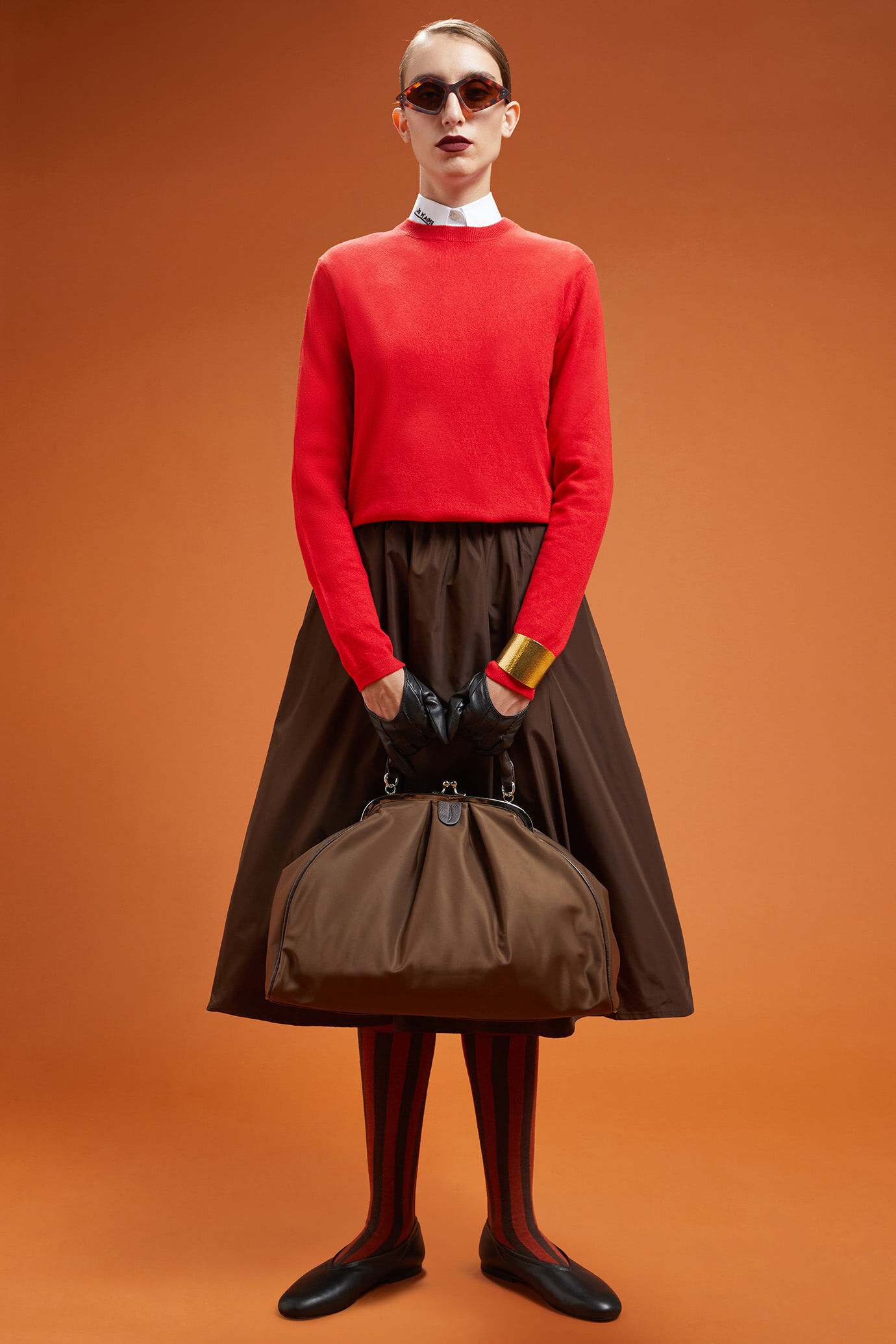 Pull col rond pour femme, coupe classique, en laine et cachemire image number 1