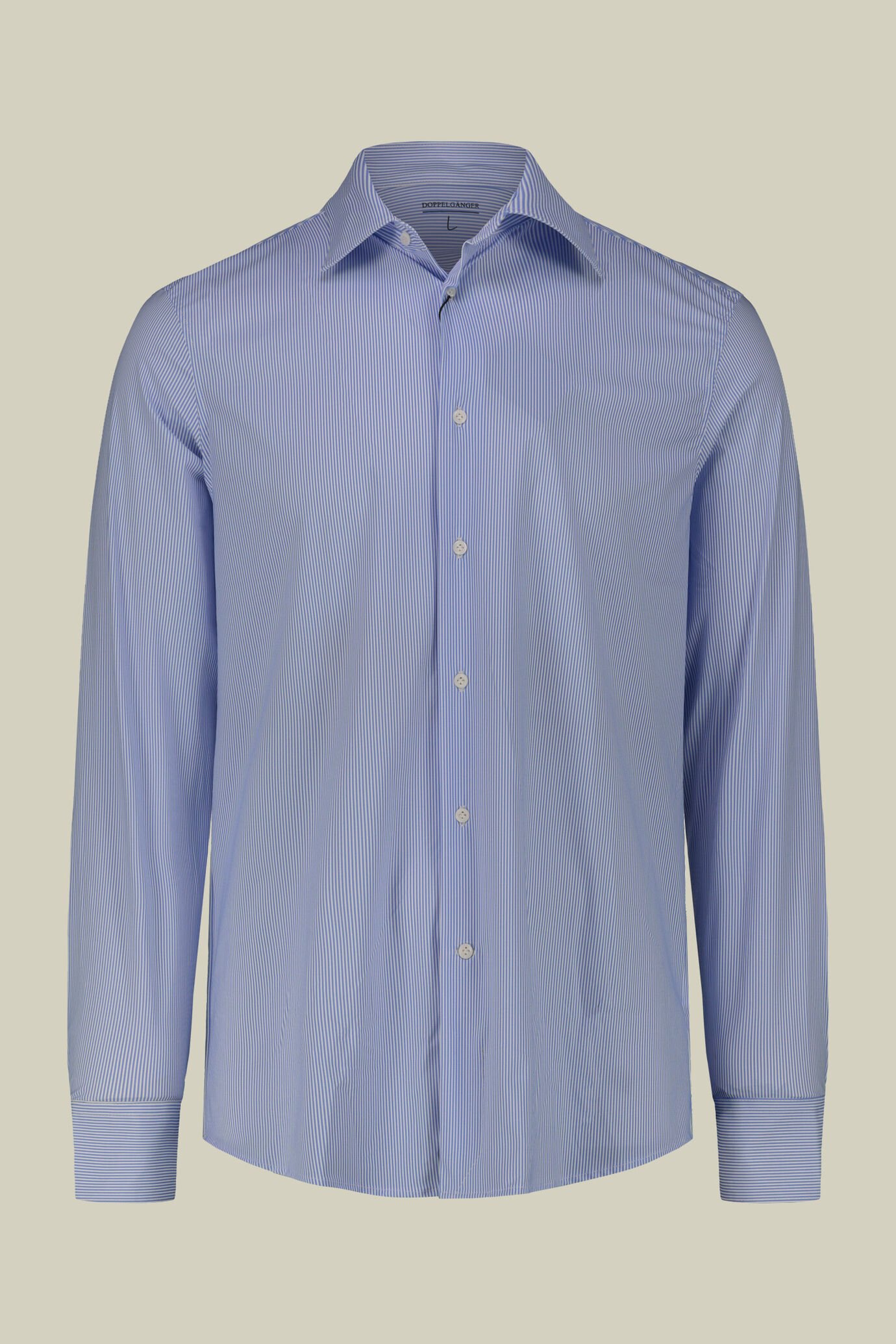 Camicia uomo classica elasticizzata con stampa a righe