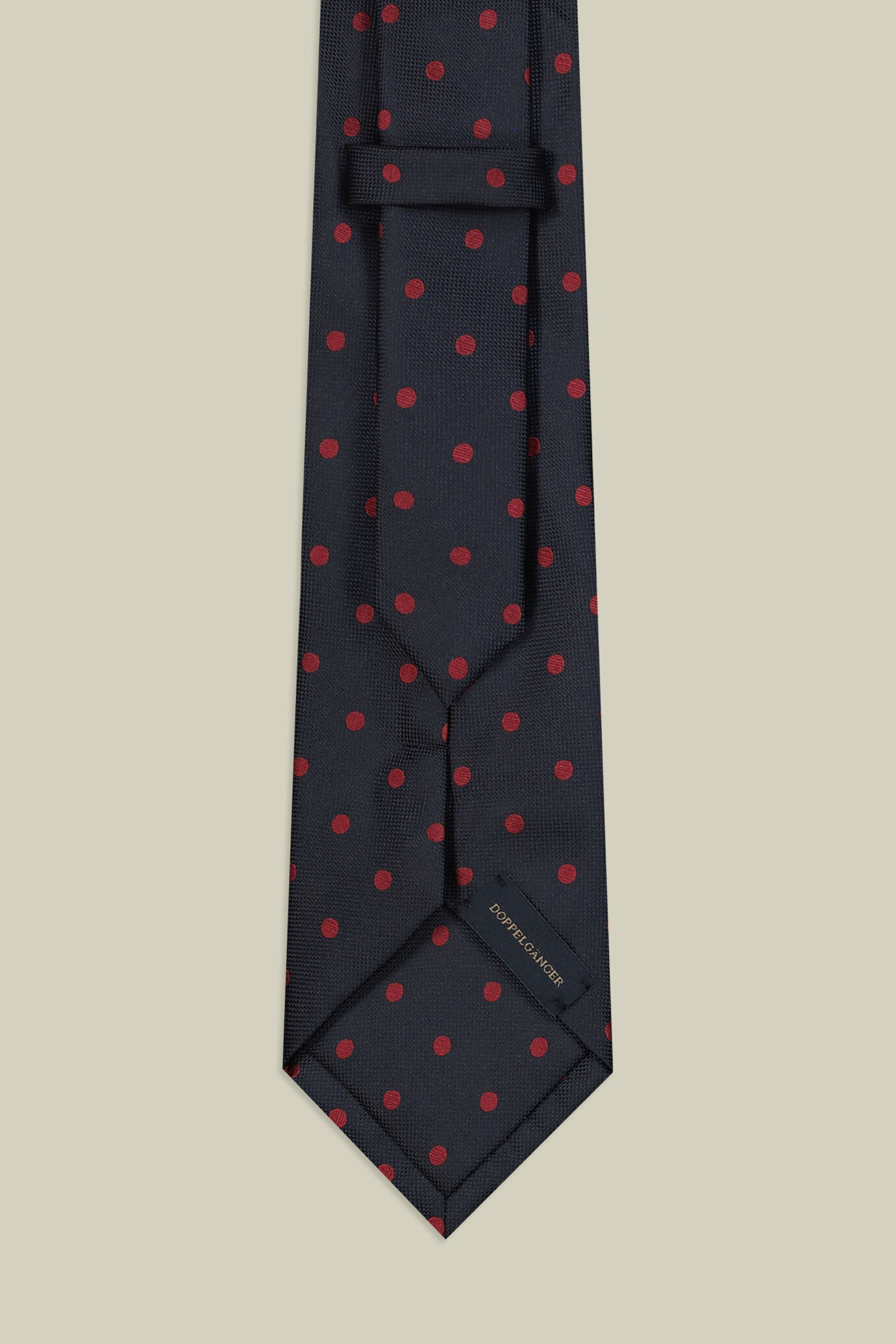 Men&rsquo;s tie with embroidered polka dots image number 2
