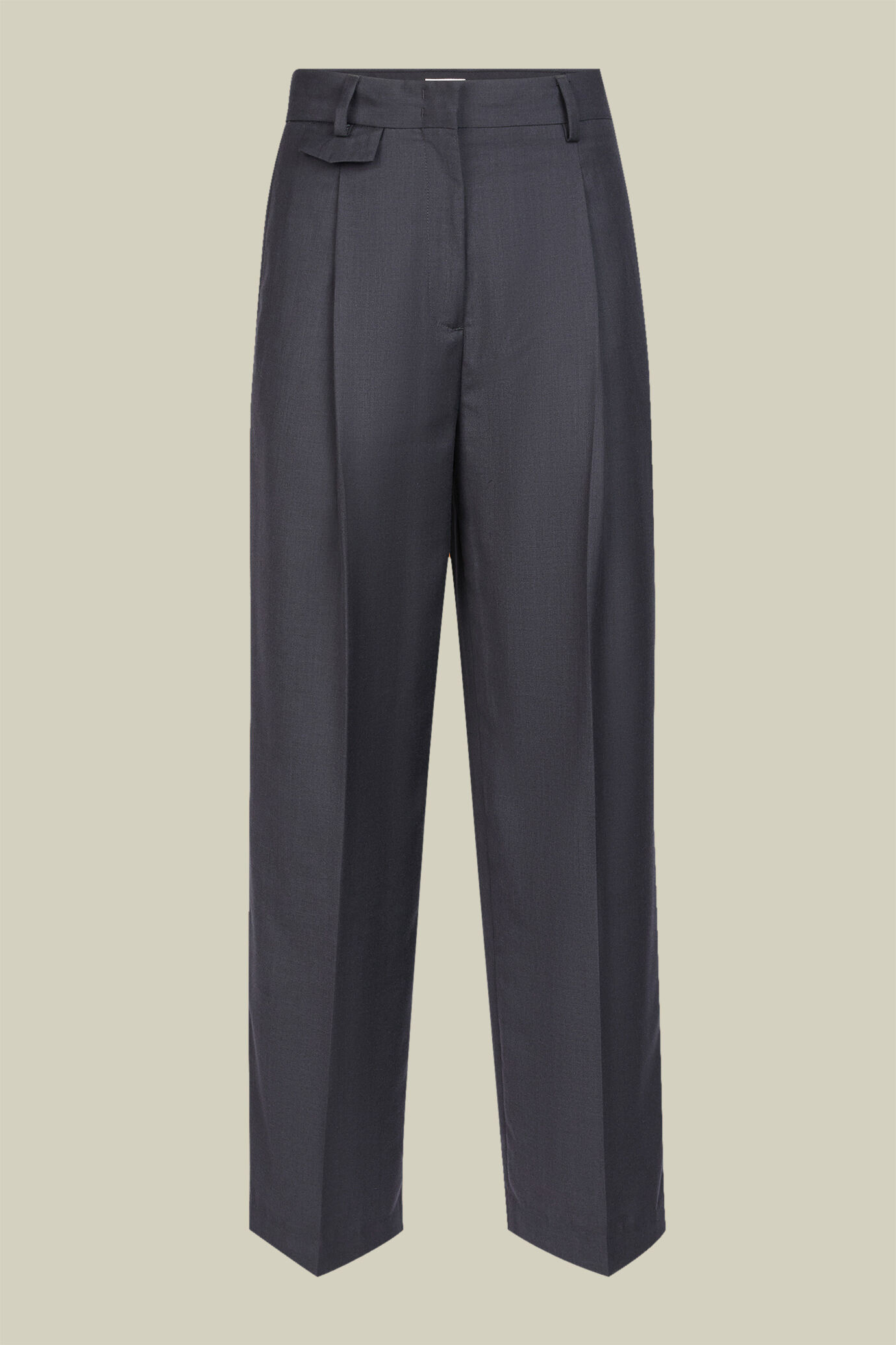 Women's plain pants with elastic on the sides