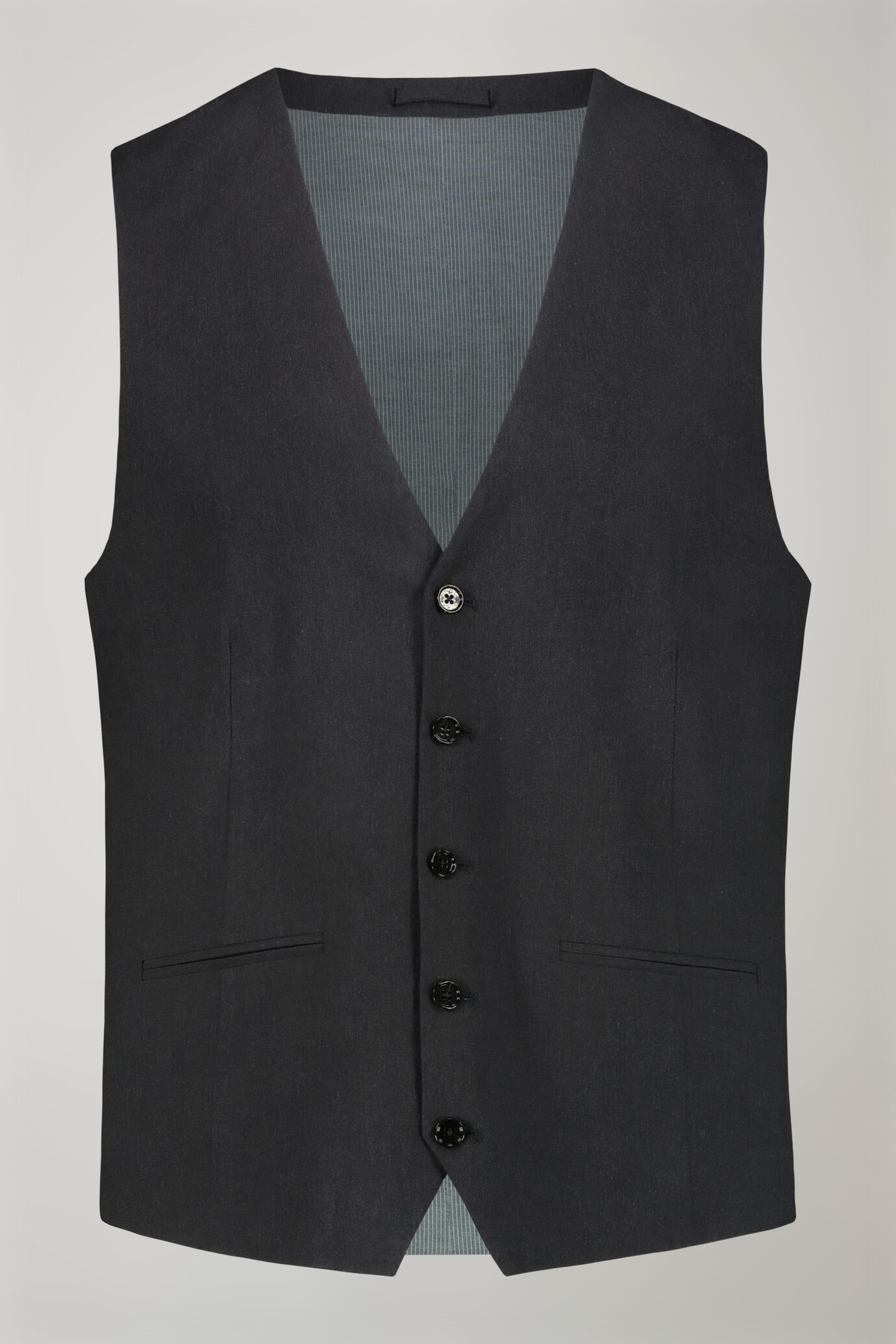 Gilet homme classique en tissu effet flammé coupe régulière image number 5