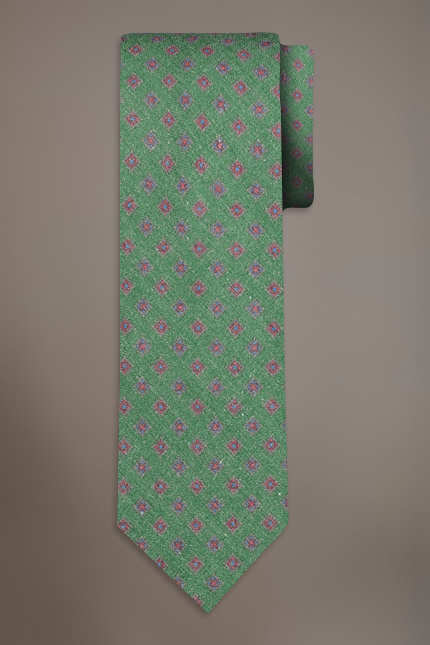 Cravatta misto lino uomo fantasia vari colori image number 0
